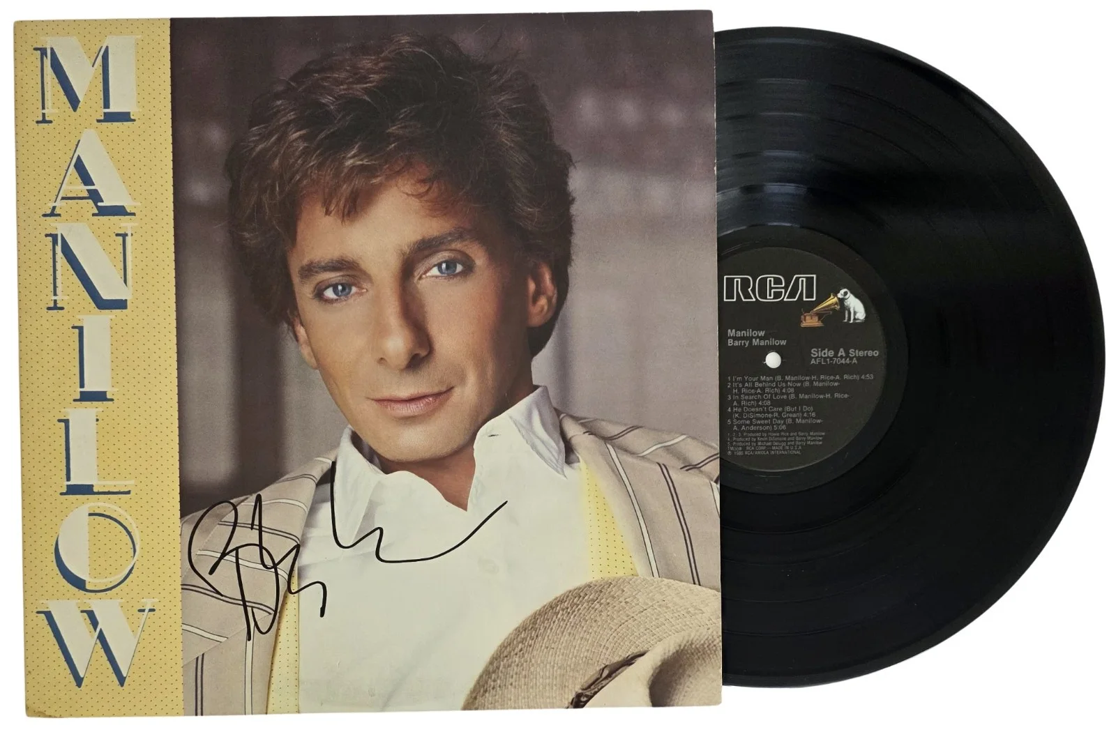 Barry Manilow Signed Manilow Album COA Autographed Vinyl Record Exact Proof, изображение 2