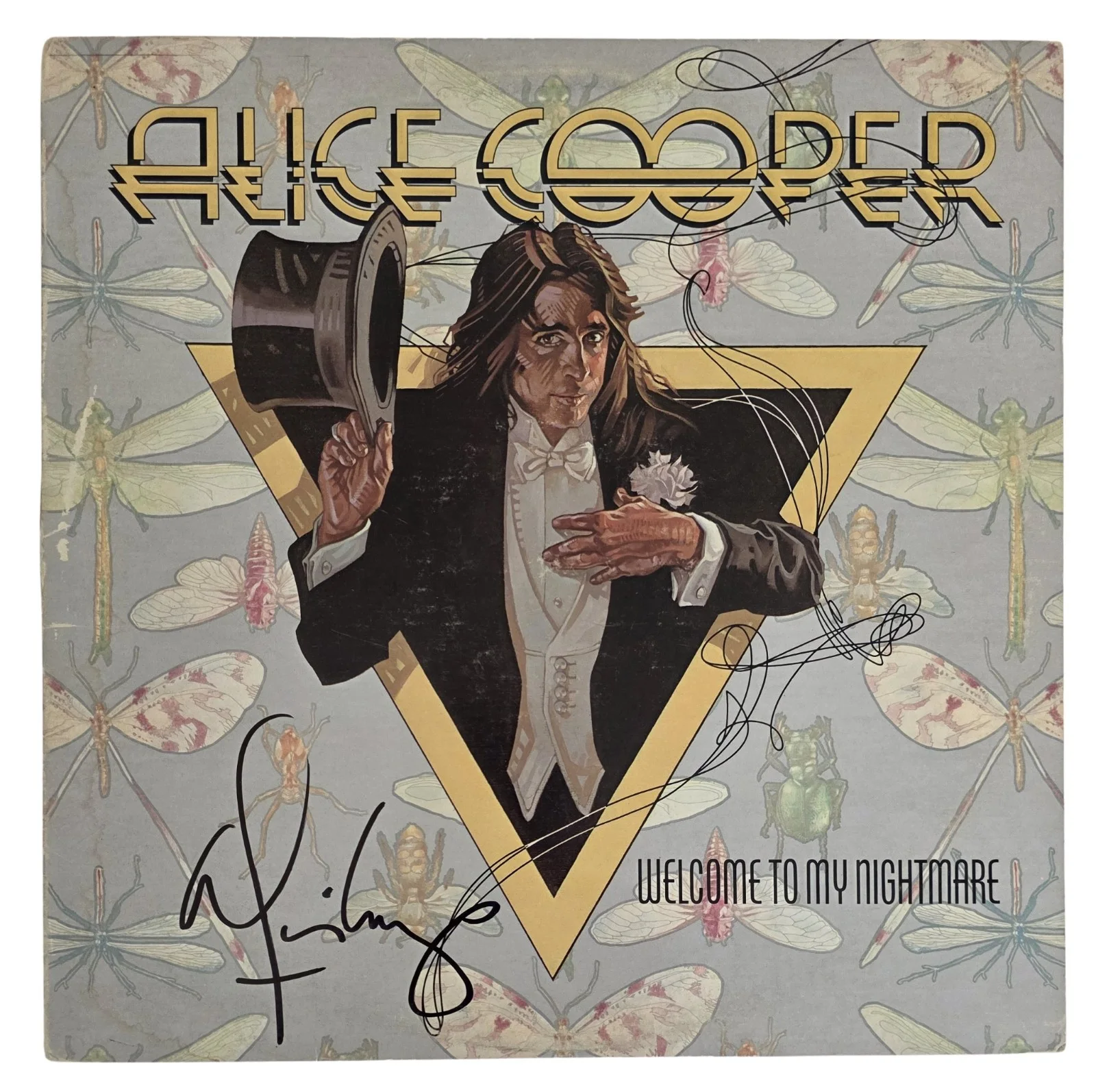 Alice Cooper Signed Welcome to My Nightmare Album COA Proof Autographed Vinyl, image 3