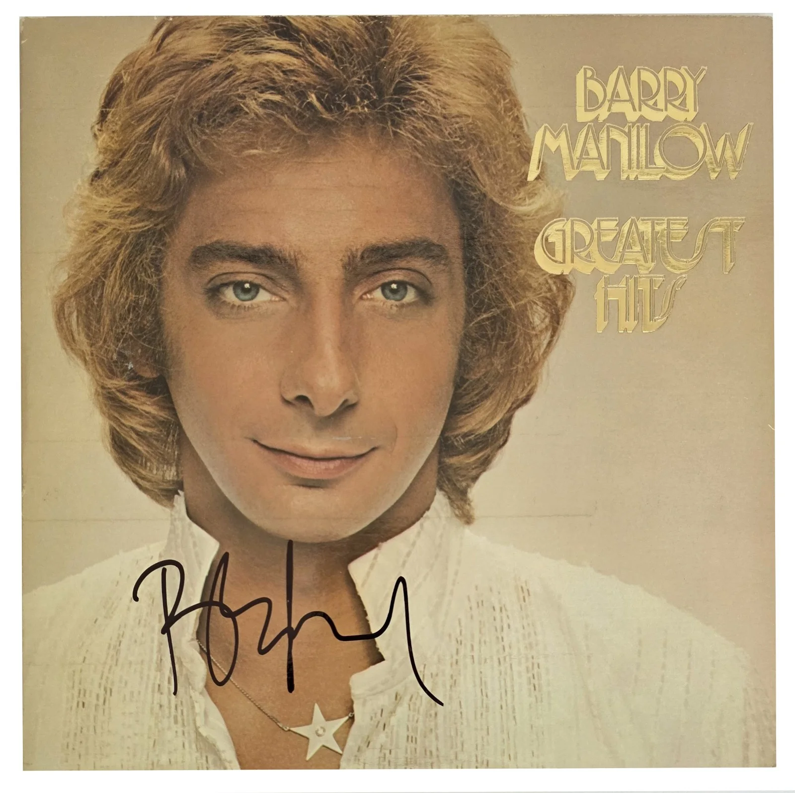Barry Manilow Signed Greatest Hits Album COA Autographed Vinyl Record Proof, изображение 3