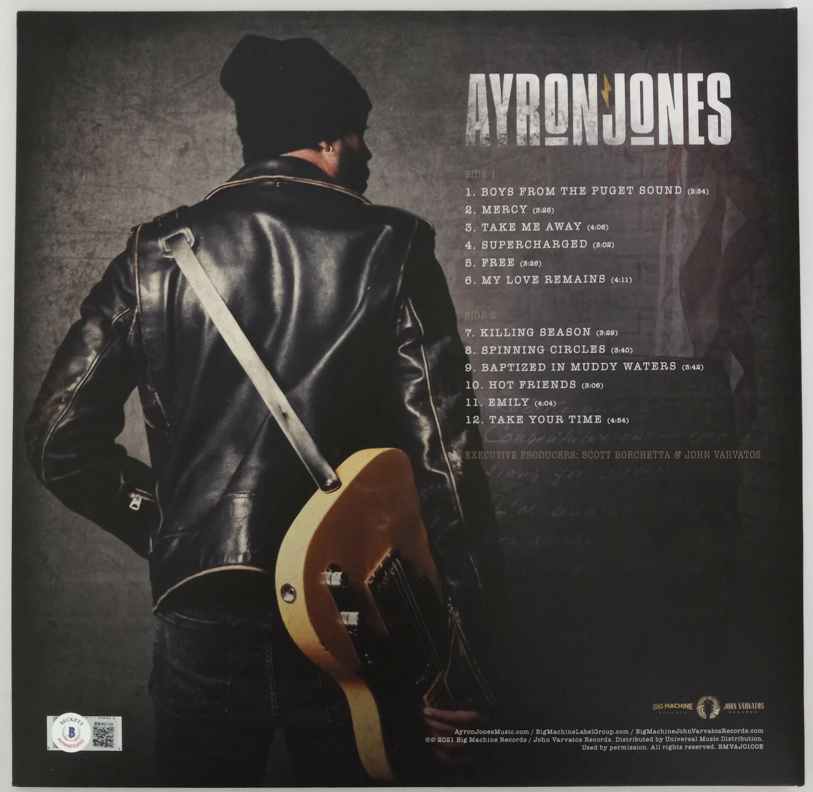 Ayron Jones signed Child of the State album vinyl record exact proof Beckett COA, изображение 4