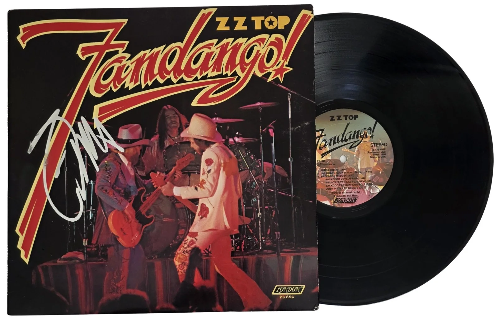 Billy Gibbons Signed ZZ Top Fandango Album COA Proof Autographed Vinyl Record, изображение 2