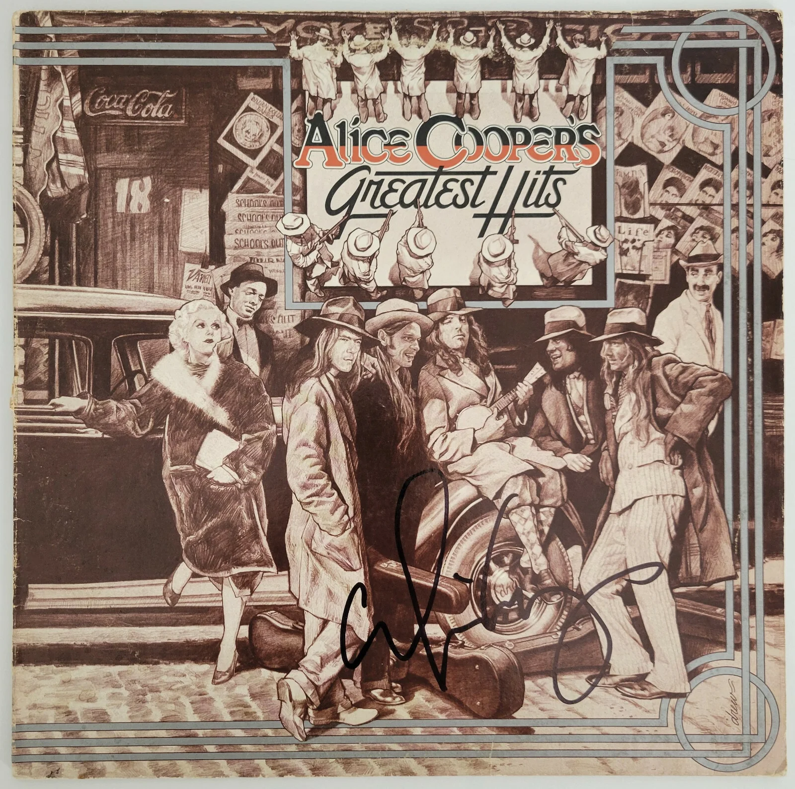 Alice Cooper signed Greatest Hits album COA autographed vinyl record exact proof, изображение 3