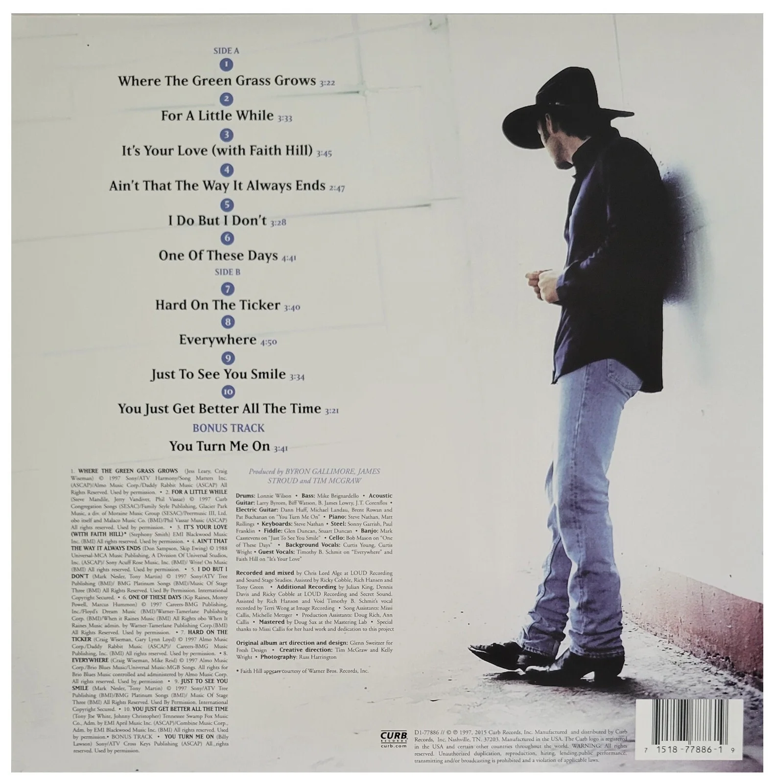 Tim McGraw Signed Everywhere Album Proof COA Autographed Vinyl Record, image 4