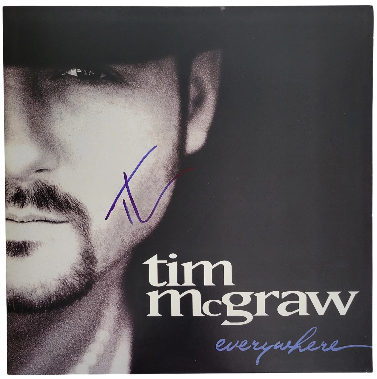 Tim McGraw Signed Everywhere Album Proof COA Autographed Vinyl Record, image 5