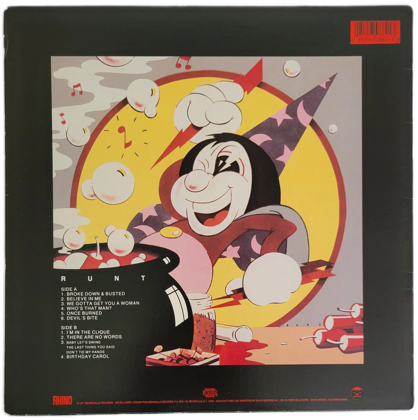 Todd Rundgren Signed Runt Album COA Exact Proof Autographed Vinyl Record, изображение 4