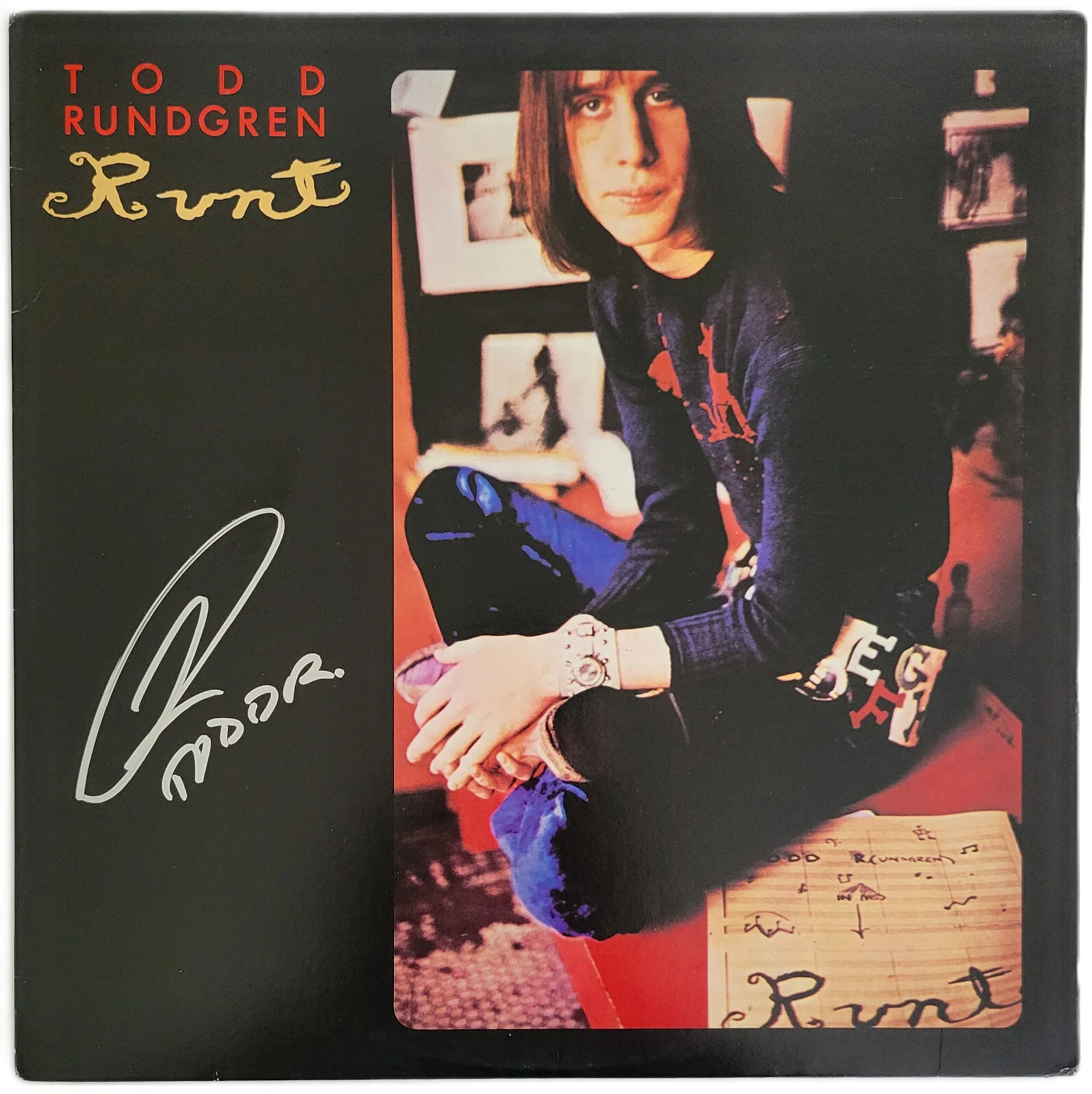 Todd Rundgren Signed Runt Album COA Exact Proof Autographed Vinyl Record, изображение 5