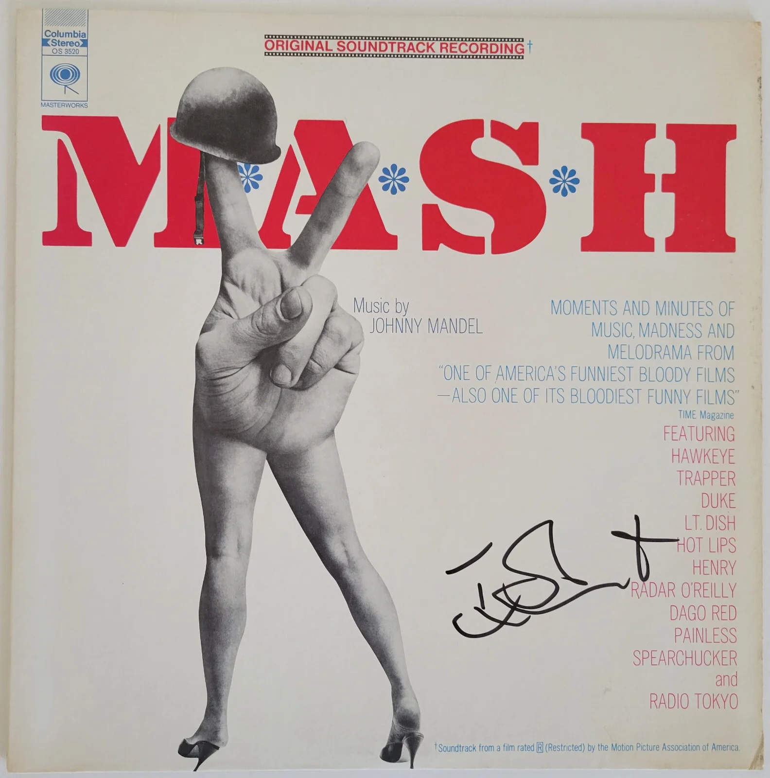 Tom Skerrit signed Mash Soundtrack album vinyl LP exact proof COA autographed, изображение 3