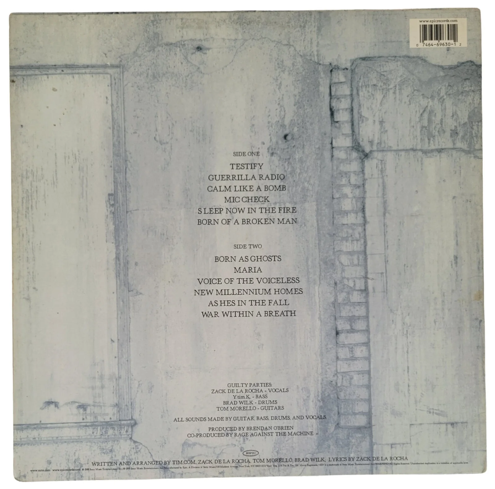 Tom Morello Signed Rage Against the Machine Album COA Exact Proof Vinyl Record, image 4