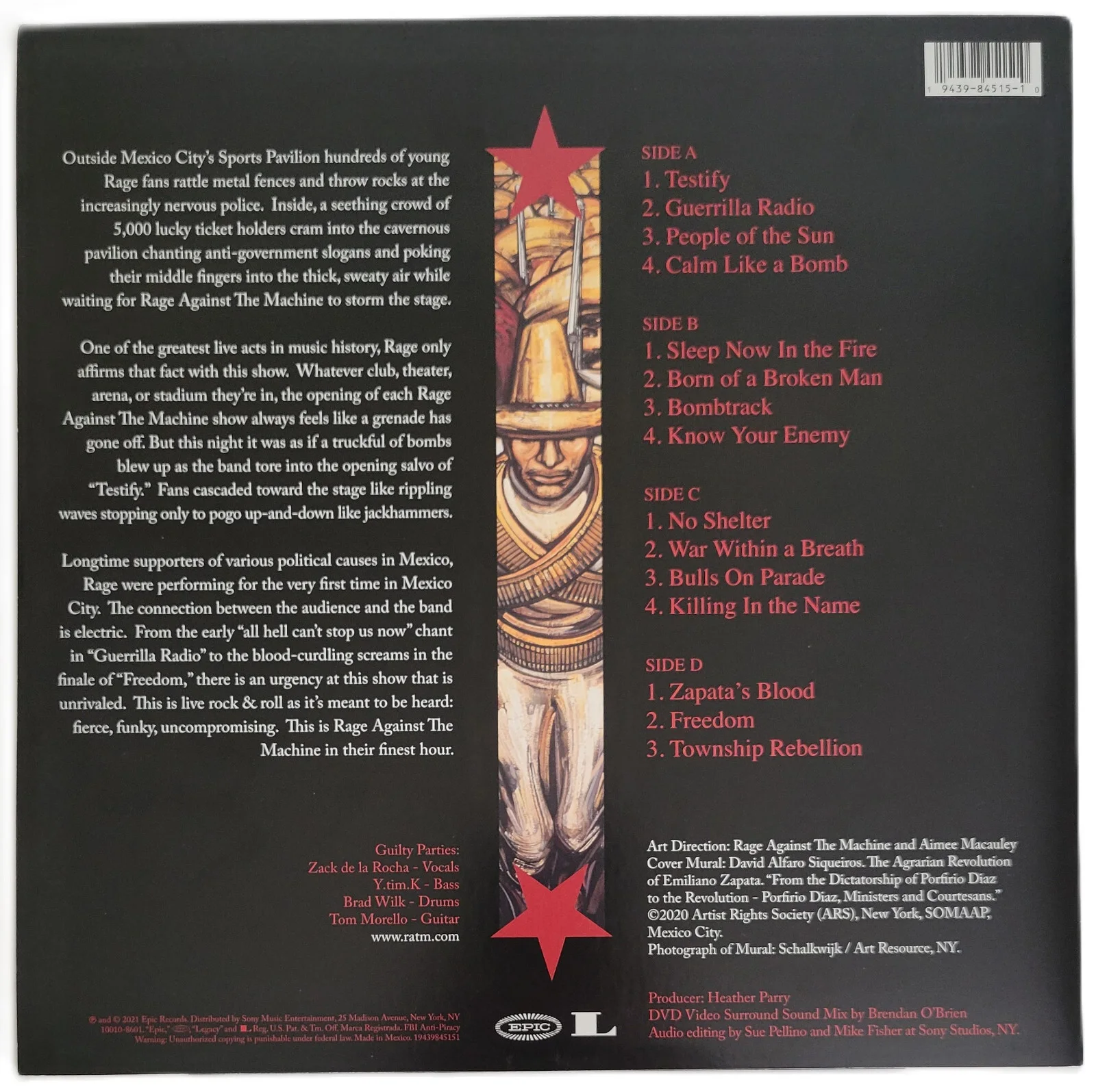 Tom Morello Signed Rage Against the Machine Album Proof Autographed Vinyl Record, image 4