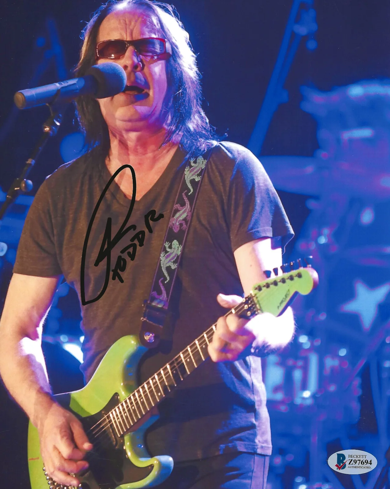 Todd Rundgren Utopia Rocker signed 8x10 photo Beckett COA exact Proof autograph, изображение 2