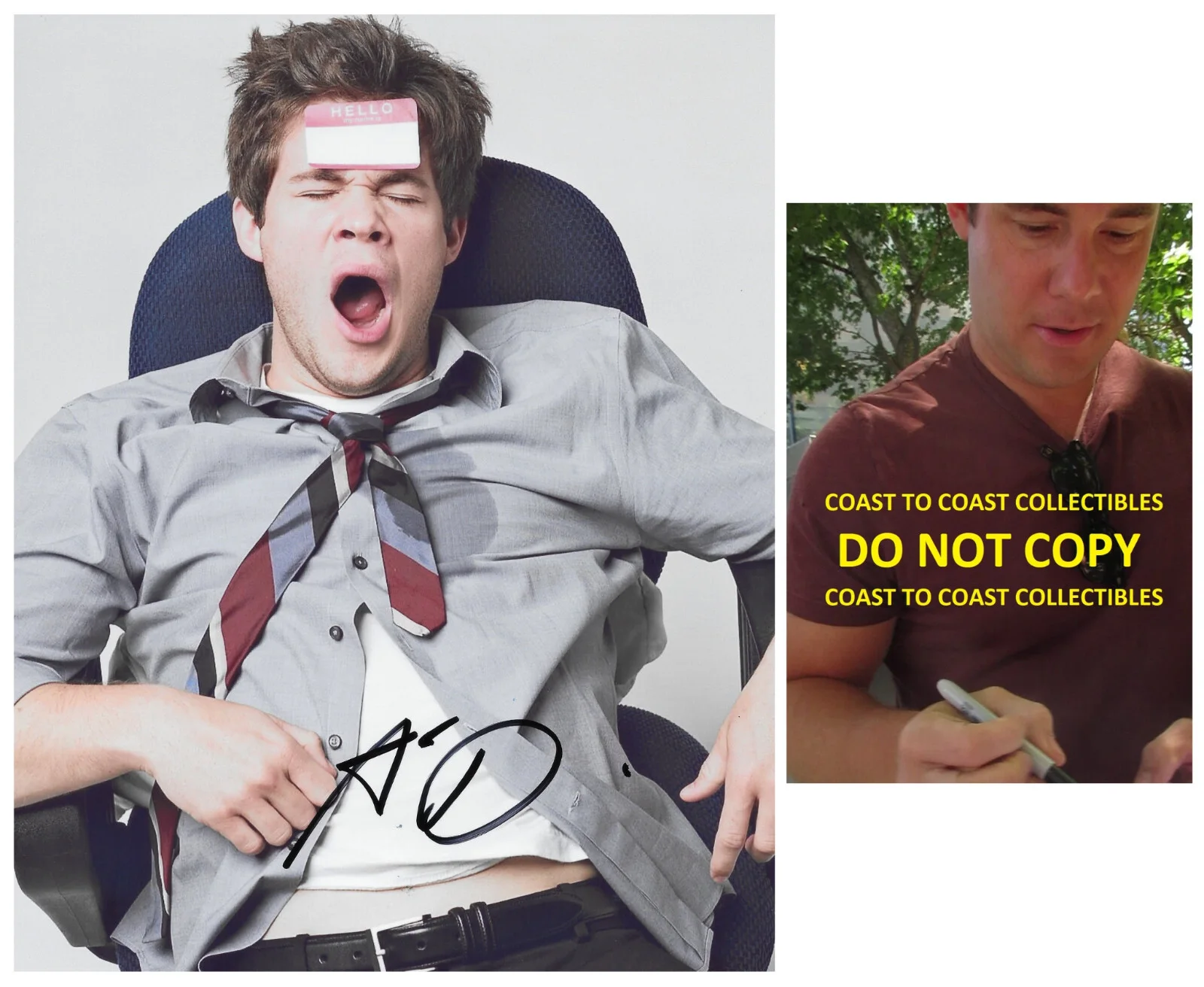Adam Devine — Adam Devine Signed 8x10 Photo Proof COA Autographed Actor Workaholics Comedian.