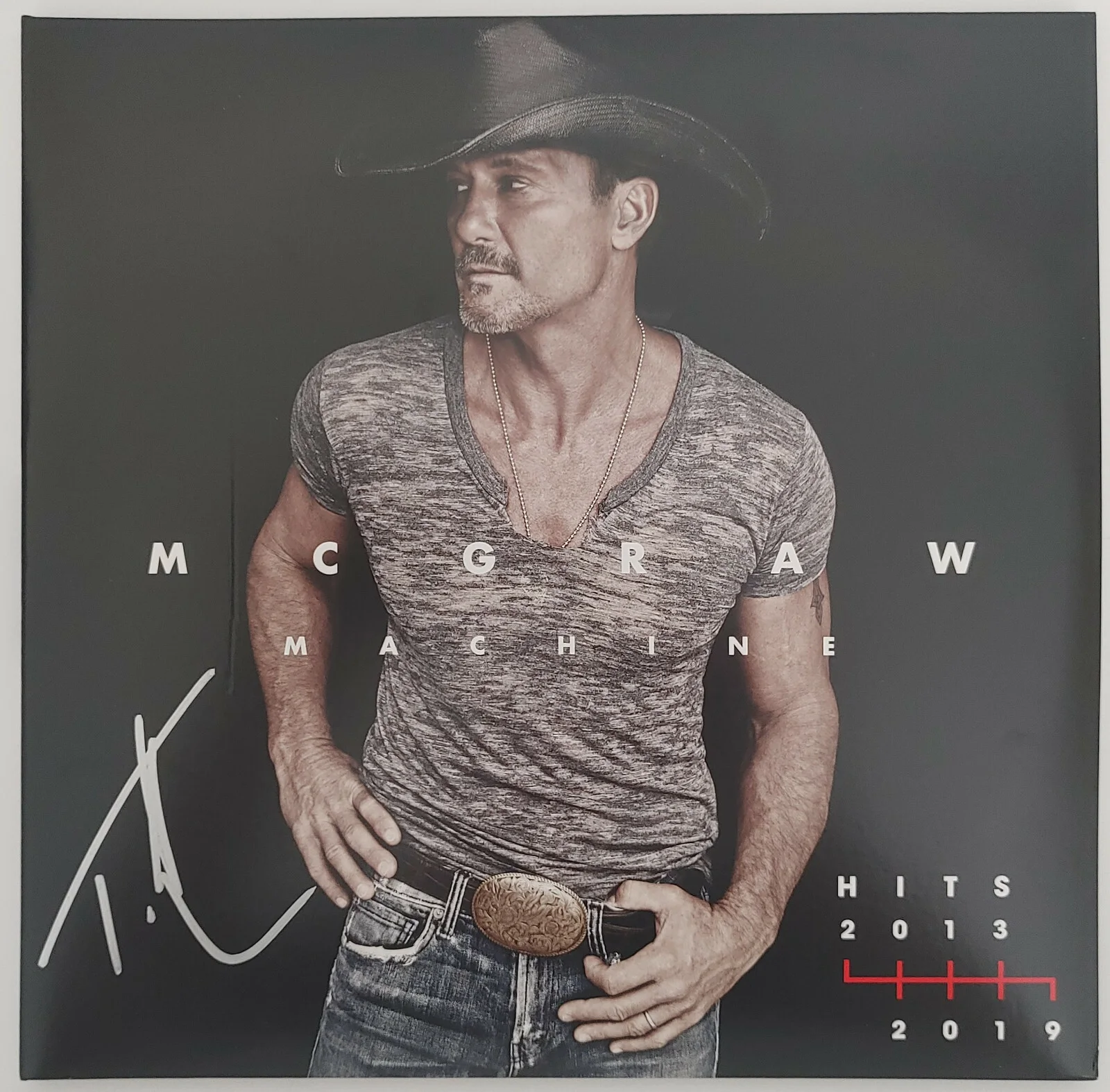 Tim McGraw signed autographed Machine album vinyl Record exact proof Beckett COA, изображение 3