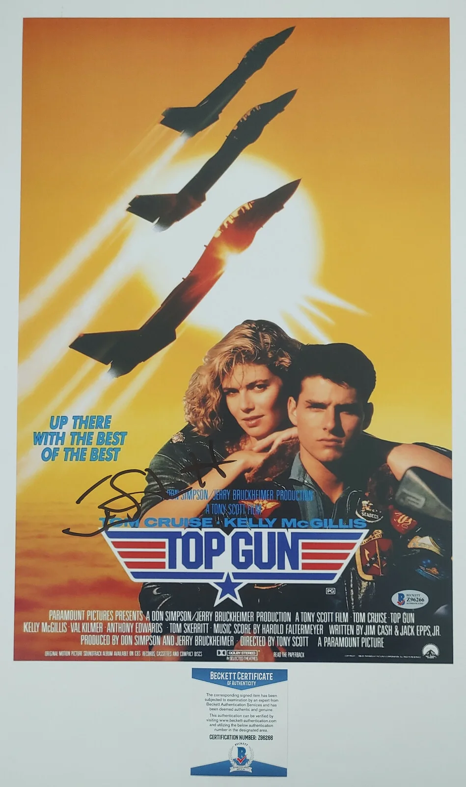 Tom Skerritt — Tom Skerritt signed autographed Tom Gun 12x18 photo poster Viper Proof Beckett, image 4