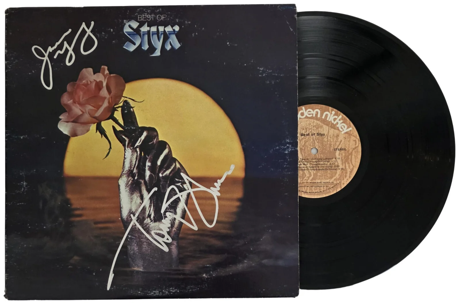 Tommy Shaw & James Young Signed Best of Styx Album COA Proof Auto Vinyl Record, изображение 2
