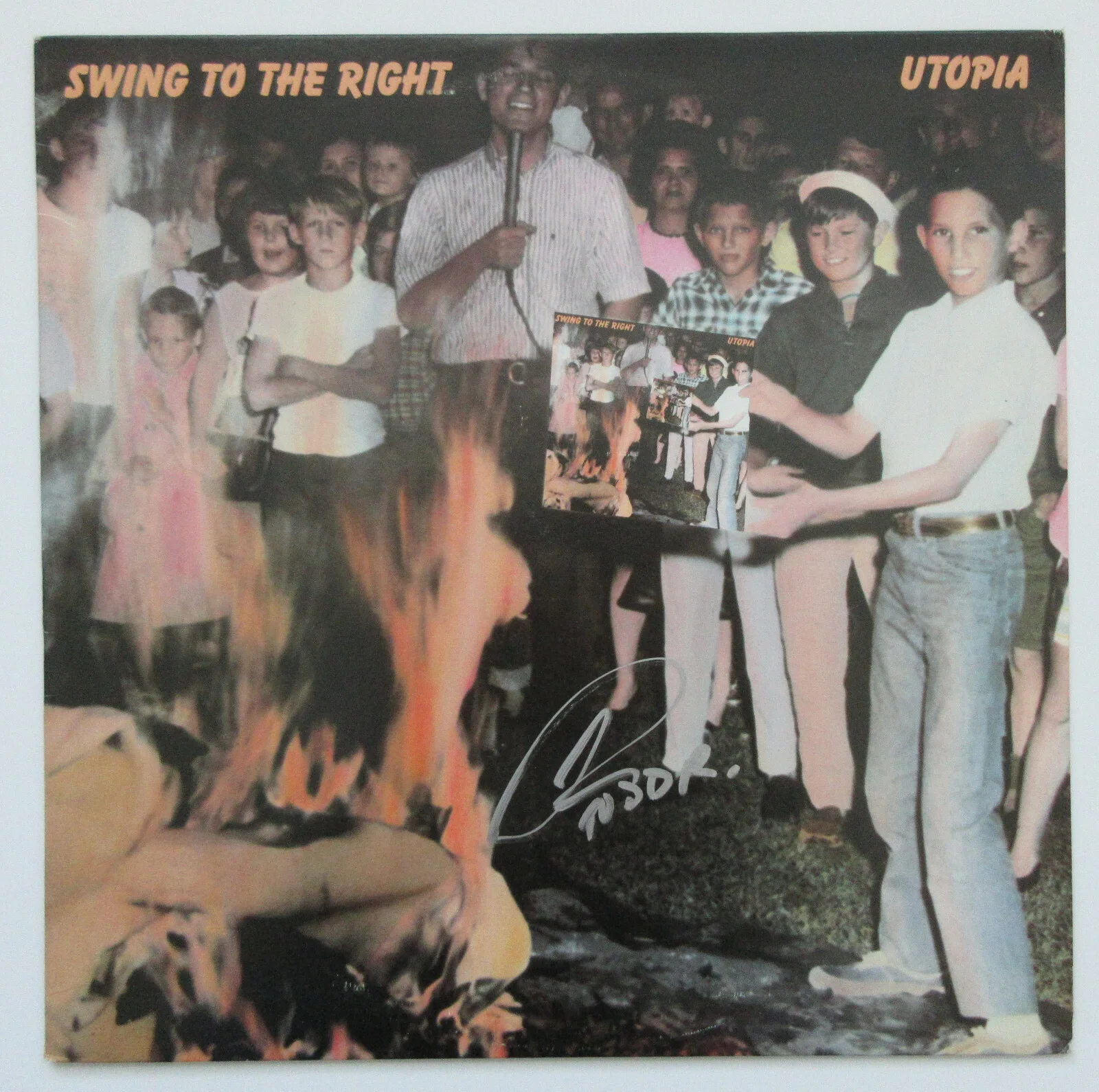 Todd Rundgren signed Utopia Swing to the Right album vinyl COA proof Beckett BAS, image 3