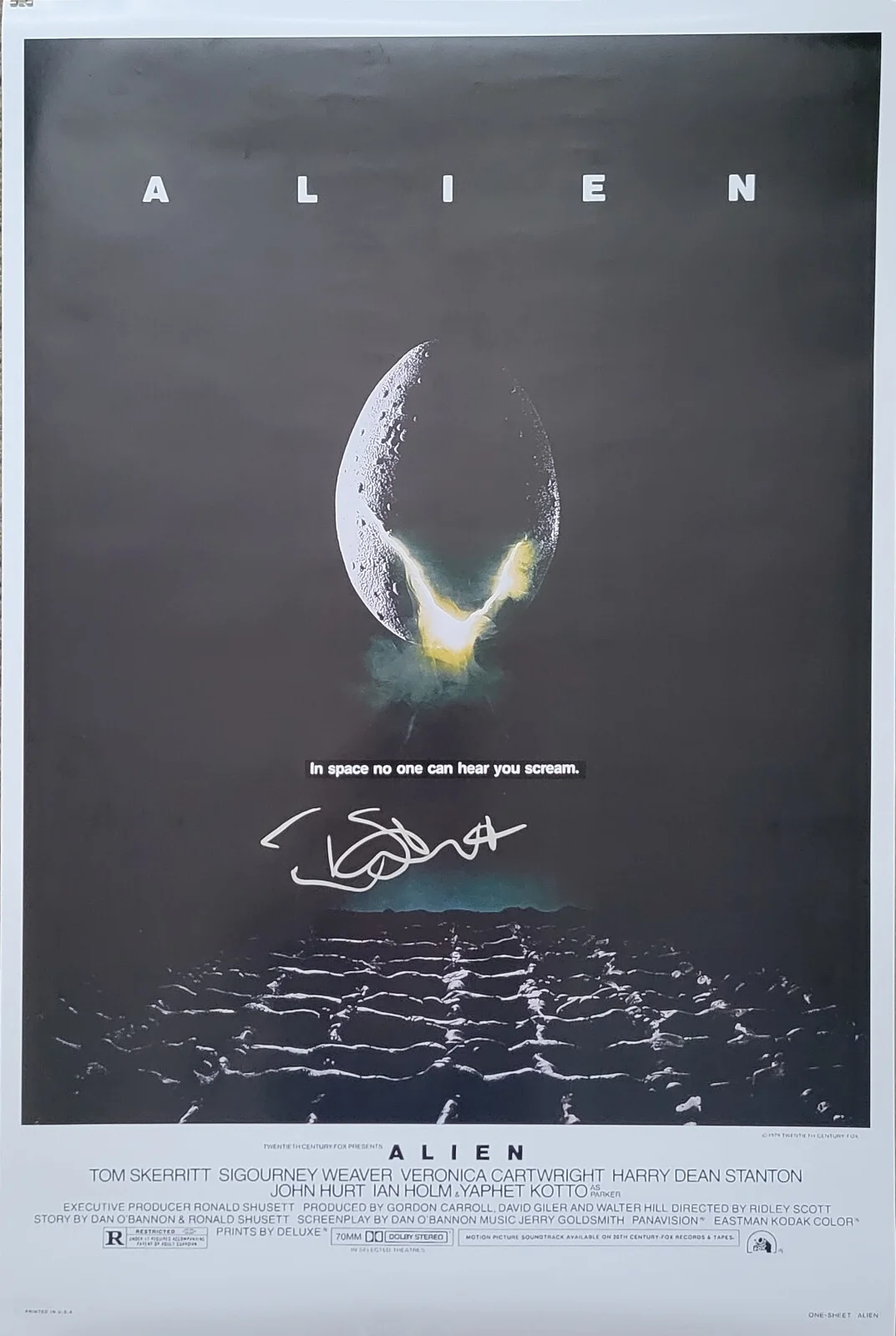 Tom Skerritt — Tom Skerritt signed Alien 24x36 poster COA exact proof autographed, image 2