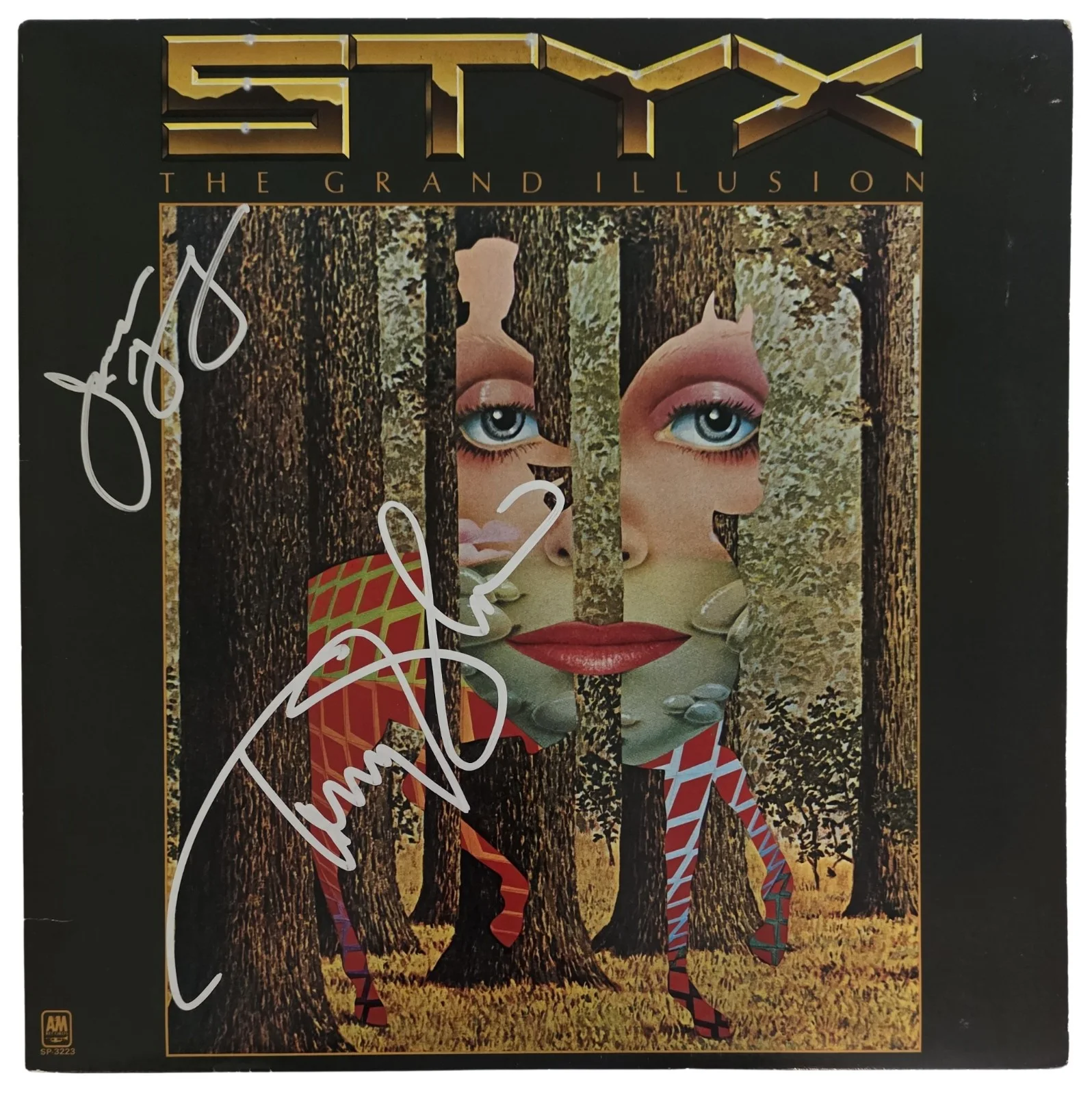 Tommy Shaw & James Young Signed Styx Grand Illusion Album COA Proof Auto Vinyl, image 3