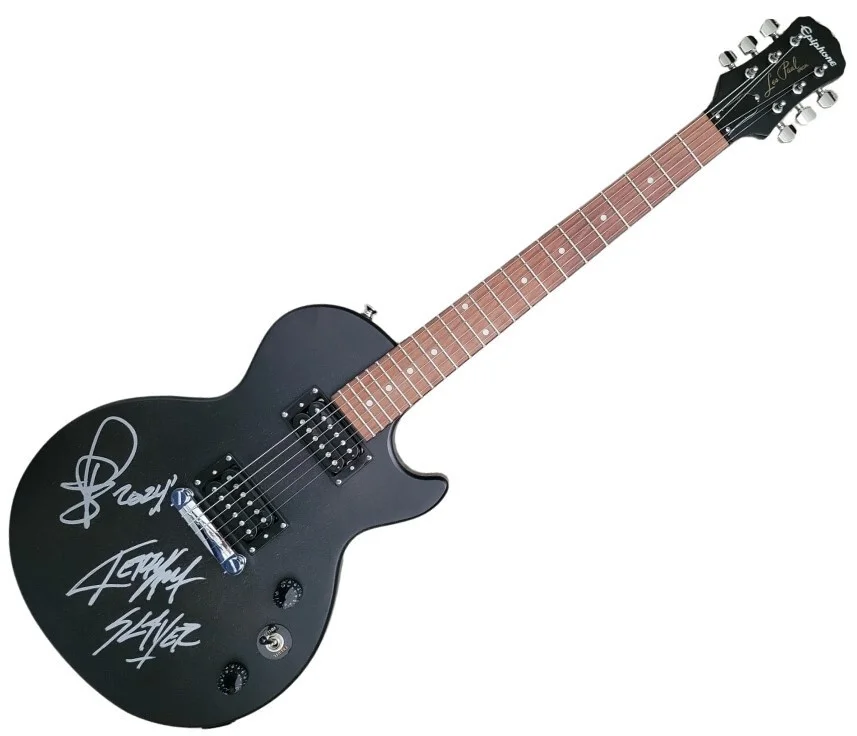 Tom Araya Kerry King Slayer Signed Les Paul Electric Guitar COA Proof Autograph, изображение 3