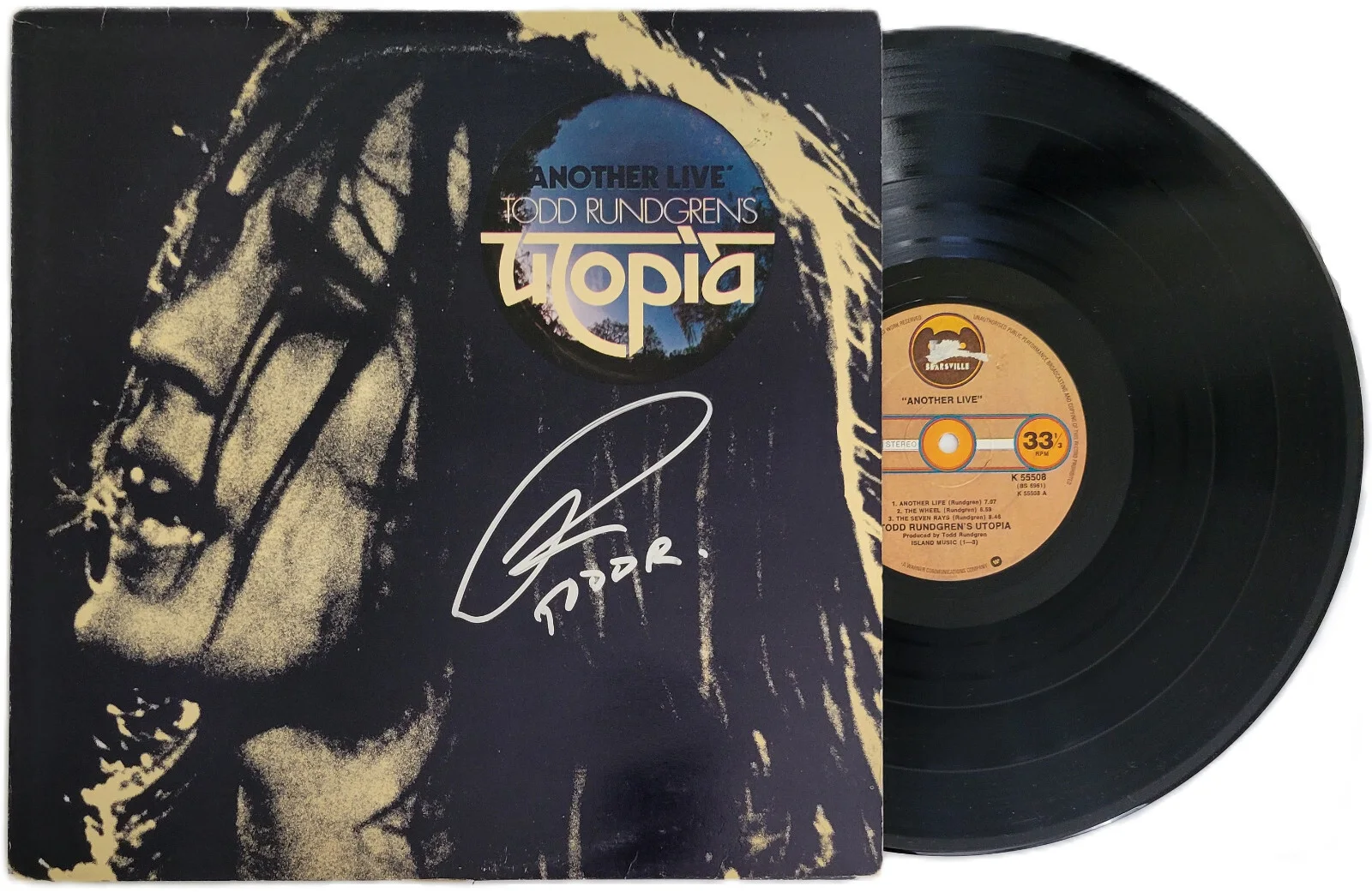 Todd Rundgren Signed Another Live Album COA Exact Proof Autographed Vinyl Record, изображение 2