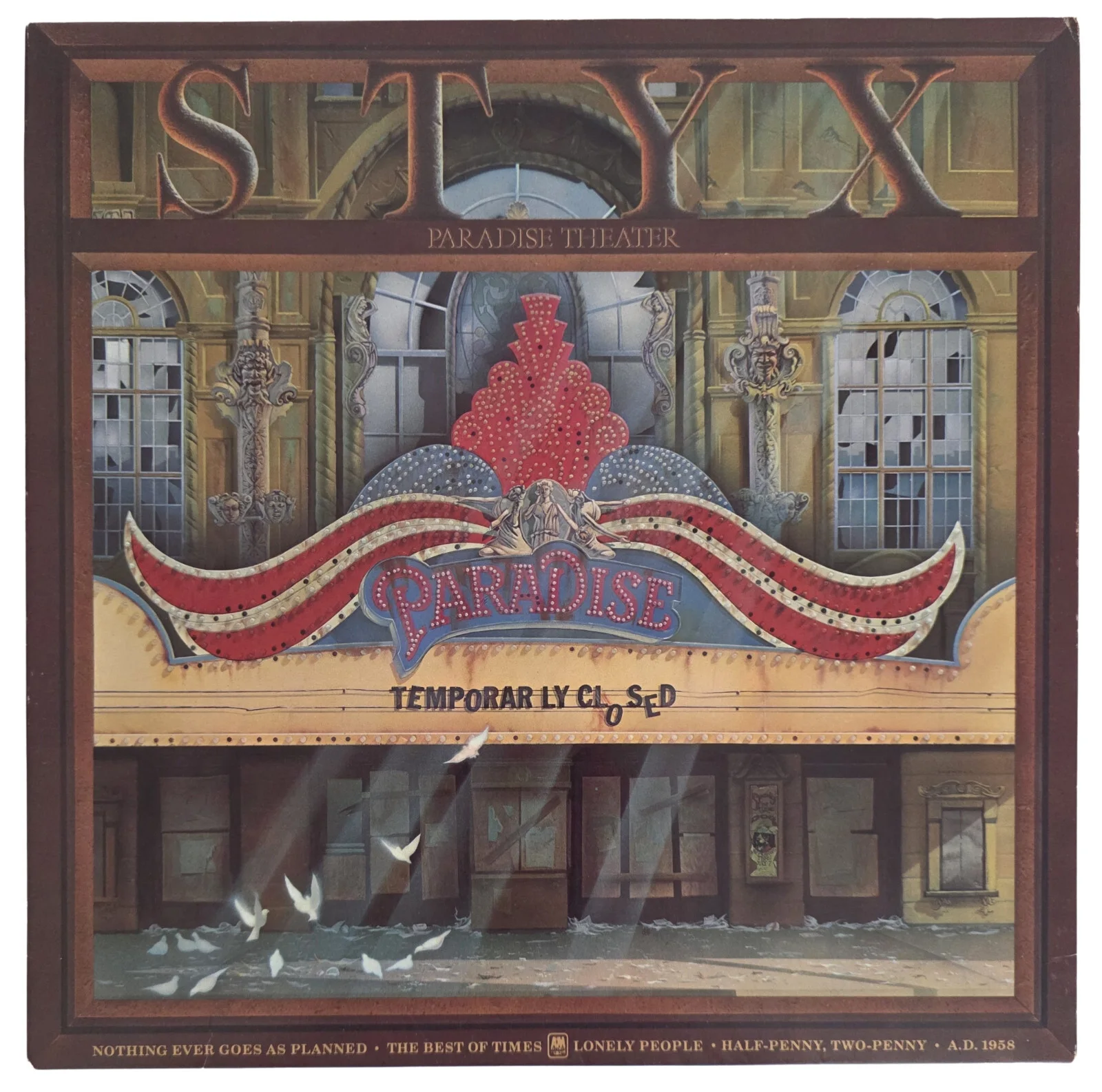 Tommy Shaw & James Young Signed Styx Paradise Theatre Album COA Proof Auto Vinyl, изображение 4