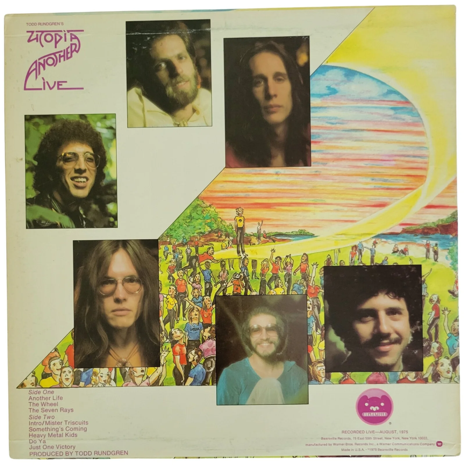 Todd Rundgren Signed Utopia Another Live Album Vinyl Record Proof Autographed, изображение 4