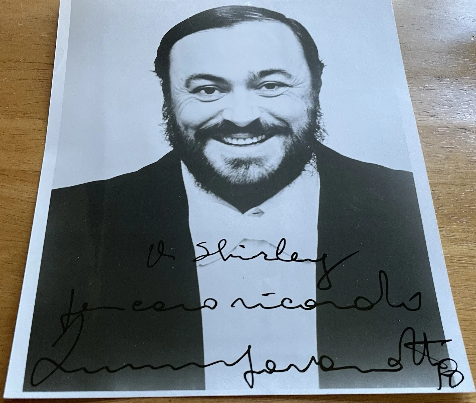 Legendary Italian Tenor Luciano Pavarotti Autograph Photo, изображение 3