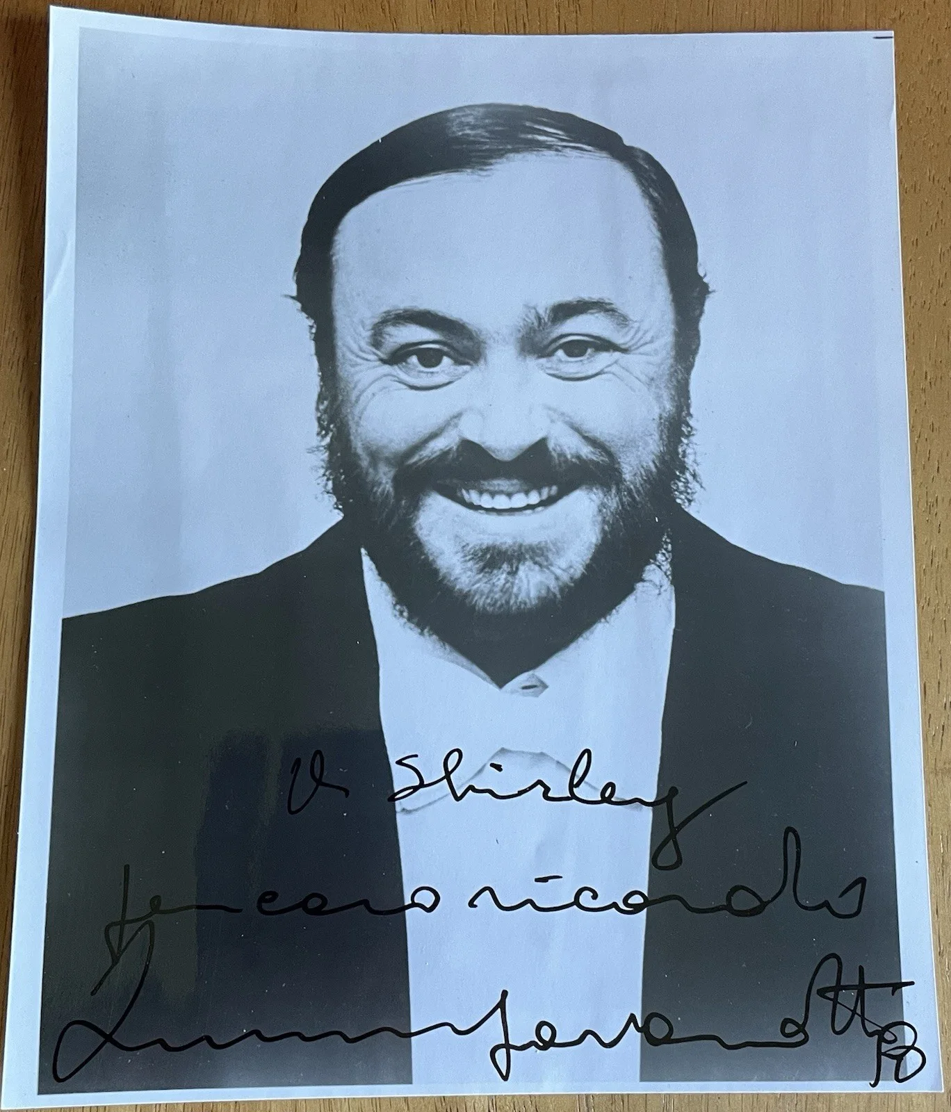 Legendary Italian Tenor Luciano Pavarotti Autograph Photo, изображение 4