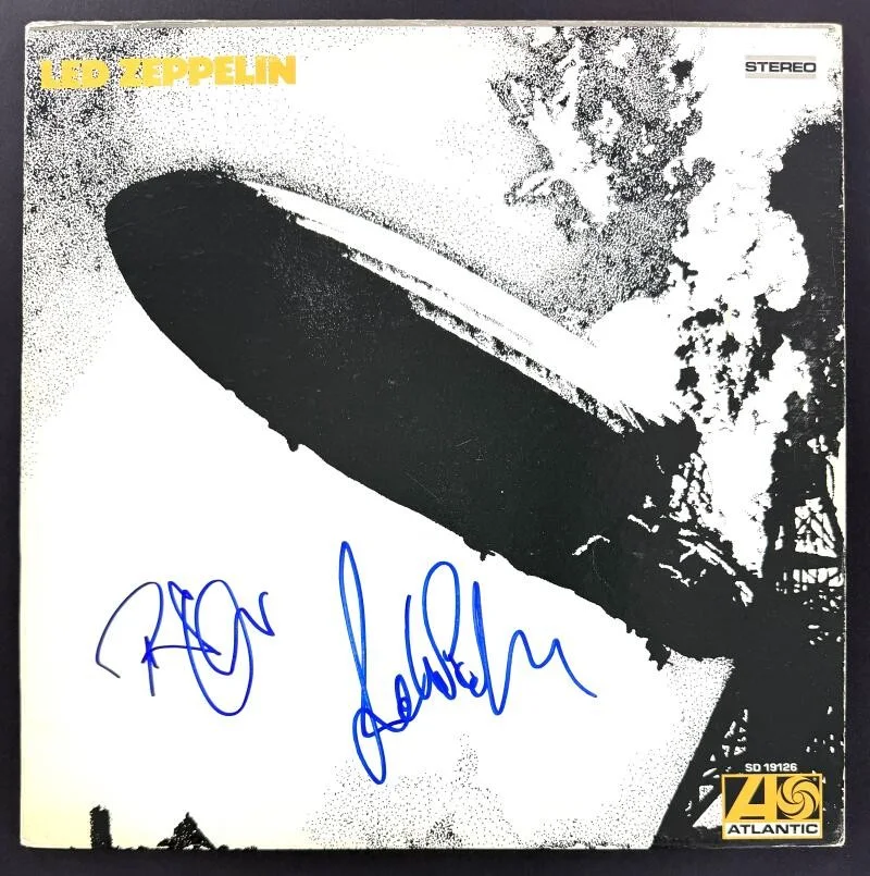John Paul Jones, Robert Plant — Robert Plant John Paul Jones Signed Autograph Led Zeppelin Album Record JSA COA