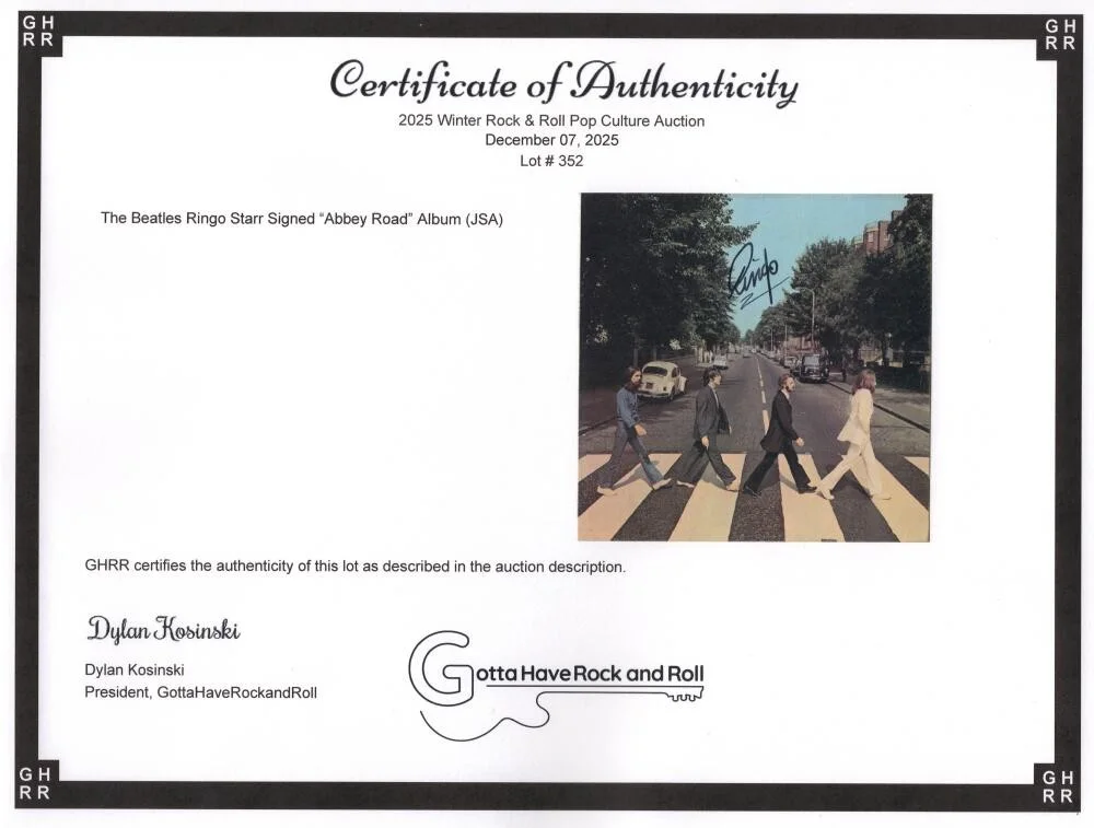 Ringo Starr — Ringo Starr The Beatles Signed Autograph Album Vinyl Record - Abbey Road JSA COA, image 4