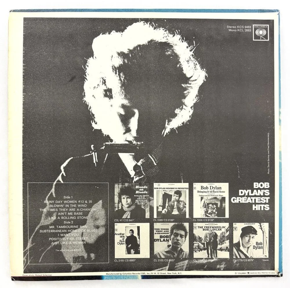 Bob Dylan — Bob Dylan Signed Autograph Greatest Hits Album Vinyl Record LP - RARE! JSA COA, изображение 2