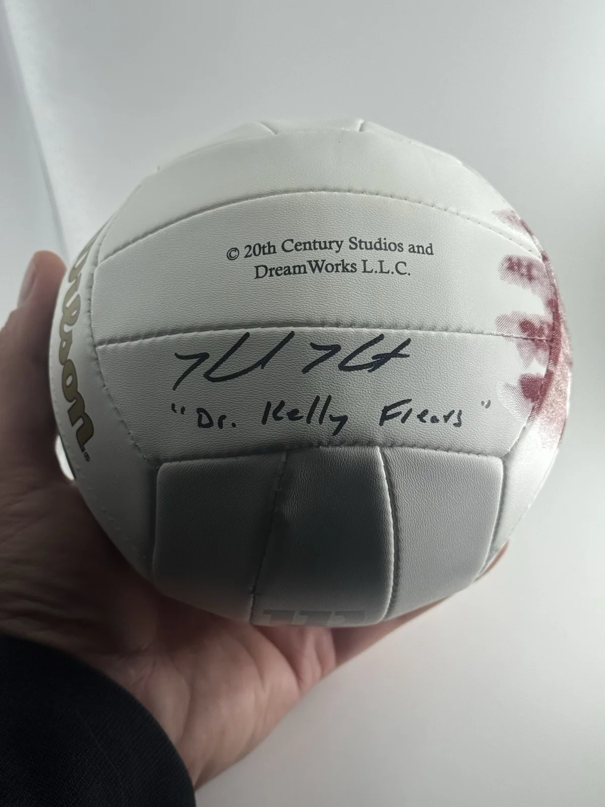 Helen Hunt Signed Mini Cast Away Volleyball Dr Kelly Frears Inscription SWAU COA, изображение 5