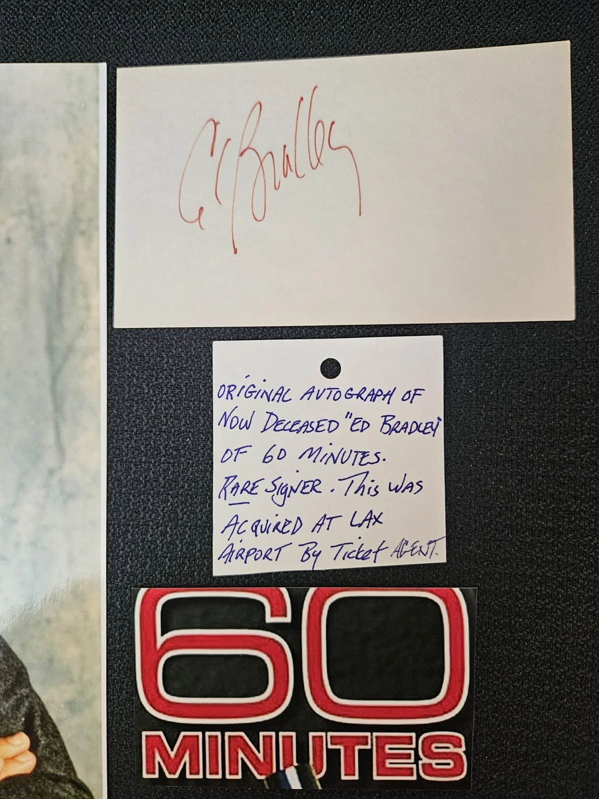 Ed Bradley — Scarce Autograph Of Ed Bradley Of "60 Minutes" & 8 x 10 Photograph, изображение 2