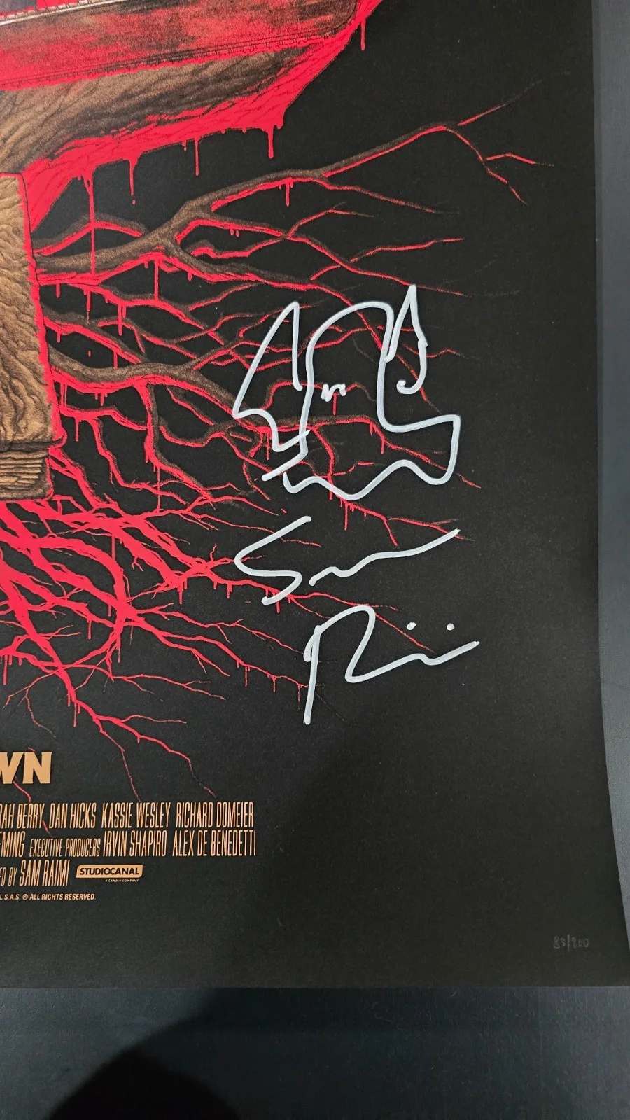 Bruce Campbell Sam Raimi — Evil Dead 2 Screen Print Phantom City Creative Signed Bruce Campbell Sam Raimi, image 2