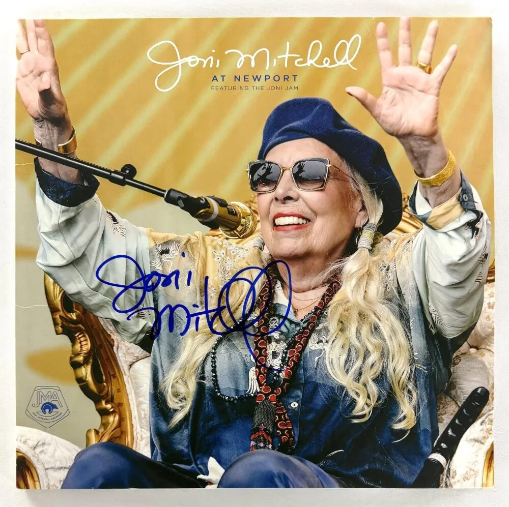 Joni Mitchell — Joni Mitchell at Newport Signed Autograph Album Vinyl Record LP w/ JSA COA
