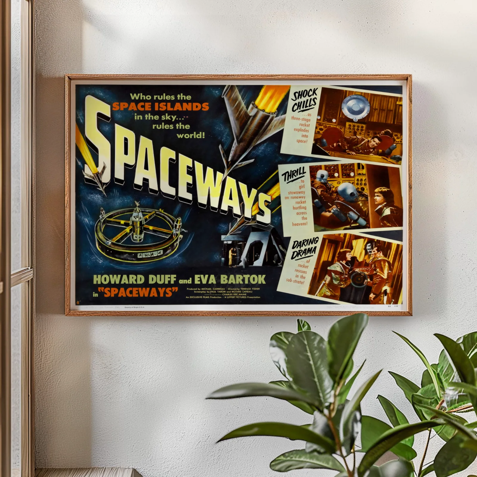 Spaceways - 1953 Hammer Science Fiction Film Restored 30" x 40" UK Quad Poster, изображение 2