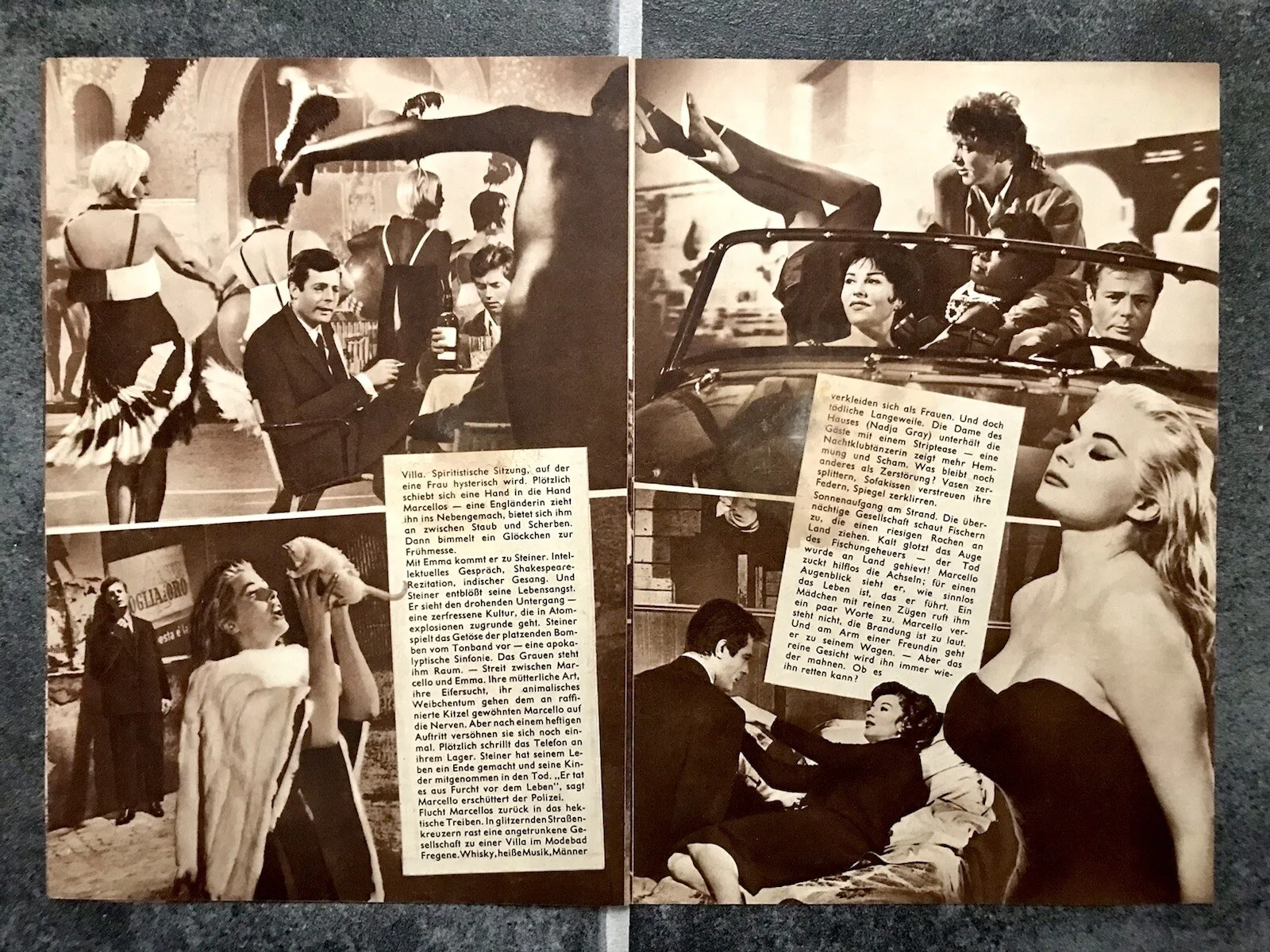 LA DOLCE VITA Original 1960 Movie Film Program MARCELLO MASTROIANNI ANITA EKBERG, изображение 4