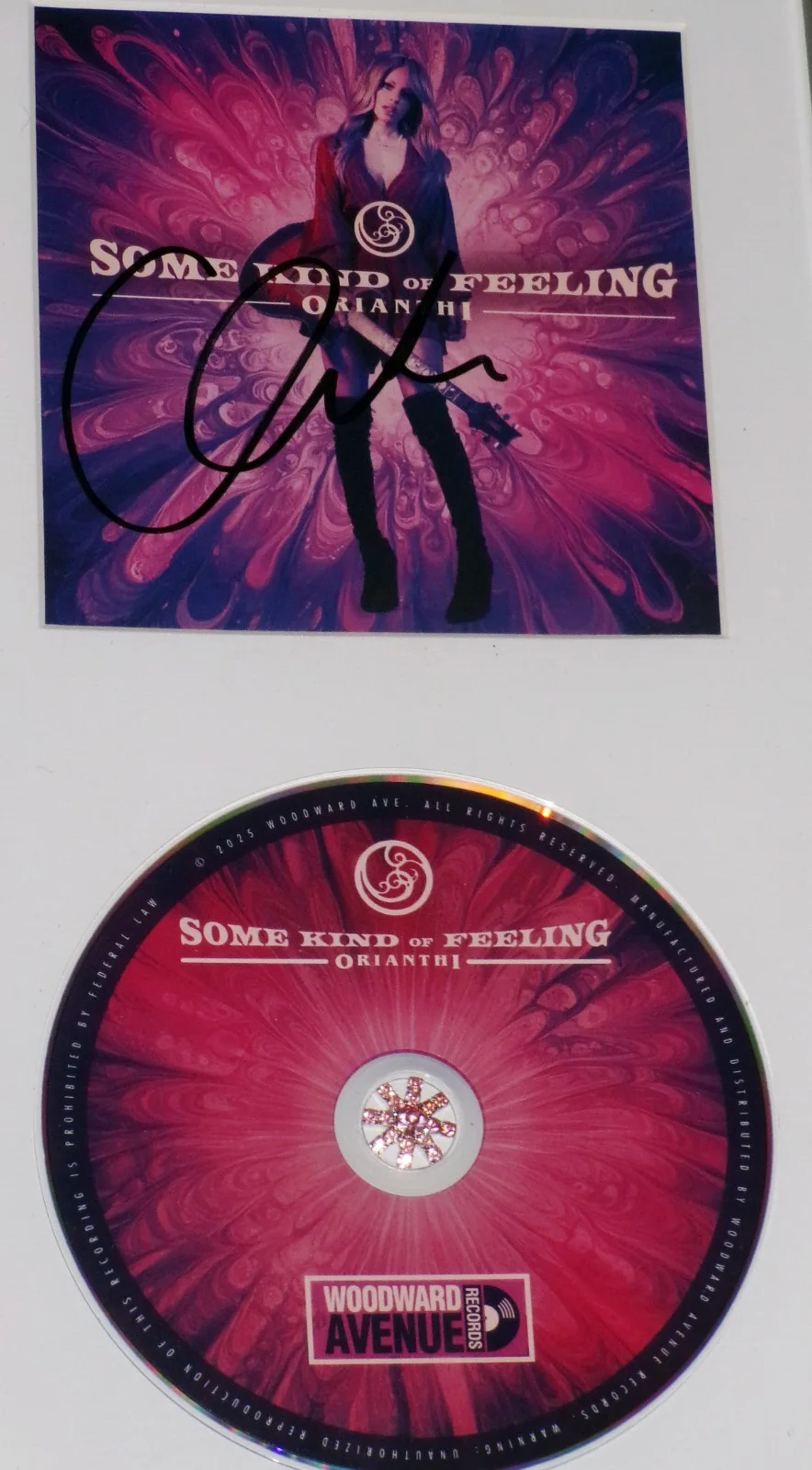 FRAMED Orianthi Some Kind of Feeling SIGNED ART CARD Cover JSA CERT, изображение 2