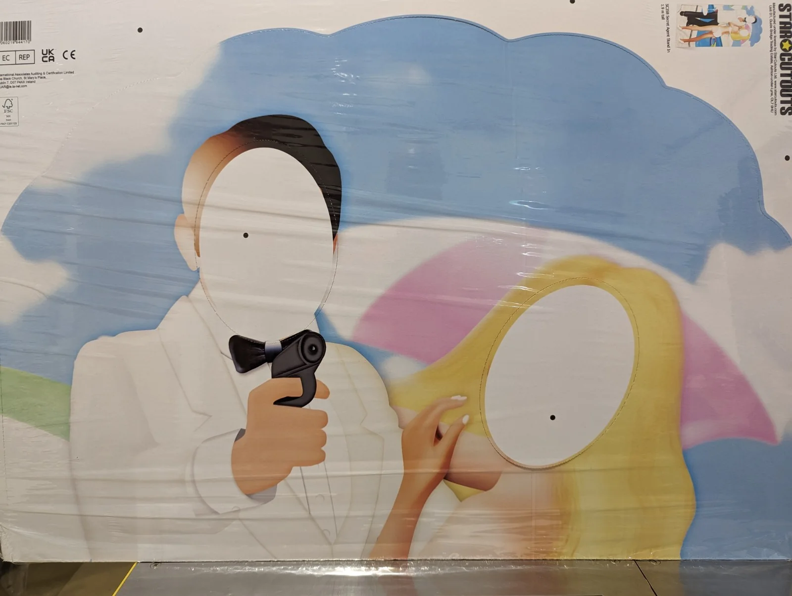 Secret Agent Spy Themed Collection of 2 Cardboard Cutouts *Damaged* Standees, image 2