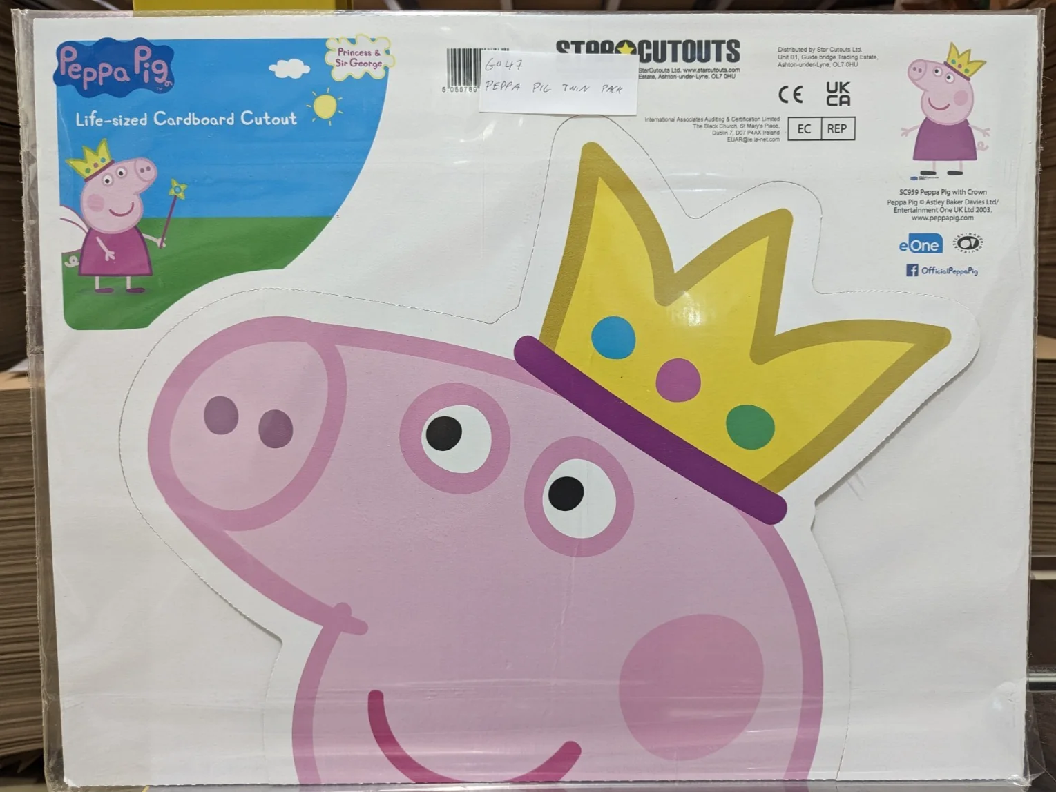 Peppa Pig Pack of 2 Cardboard Cutouts *Damaged* Standees / Standups, изображение 2