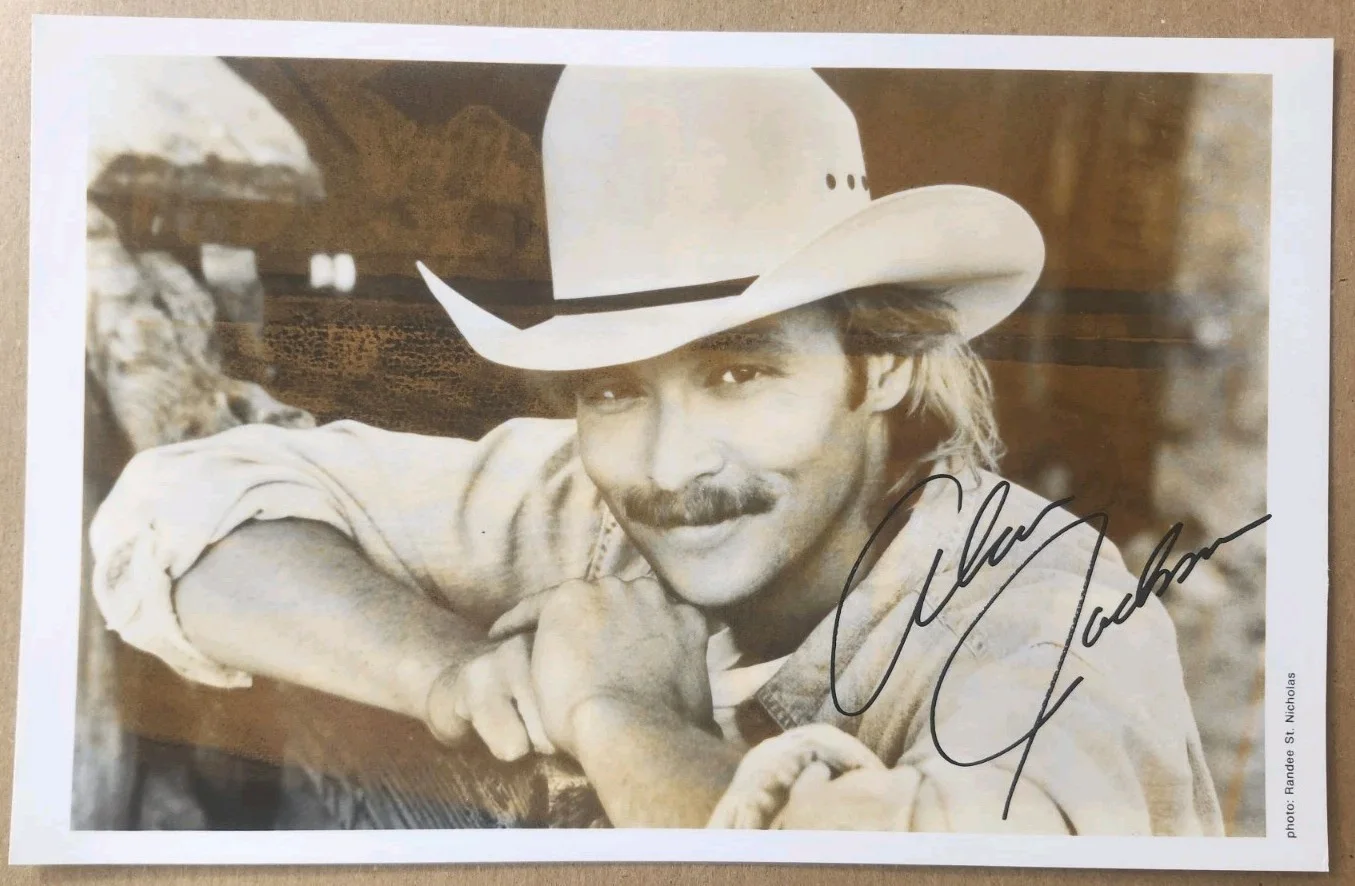 Alan Jackson Signed "Alan Jackson" B&W 6.5X10 PHOTO Glossy From AJ FAN CLUB, изображение 3