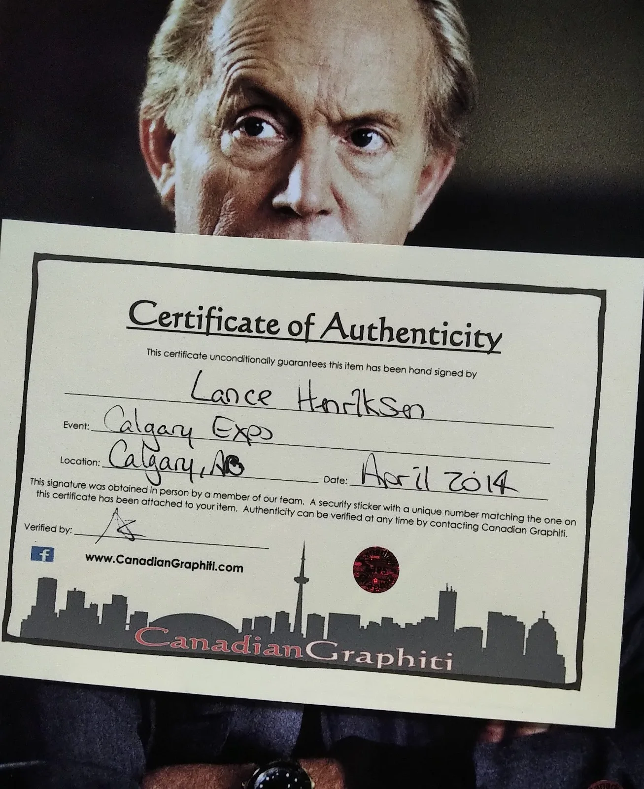 Lance Henriksen Hand Signed 8x10 Photo COA Scream NO US TARIFFS, image 4