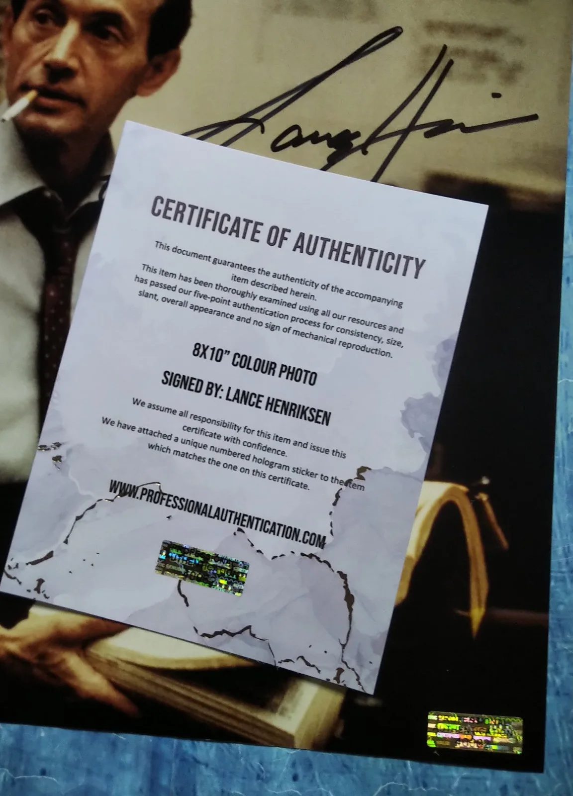 Lance Henriksen Hand Signed 8x10 Photo COA - NO US TARIFFS, image 4