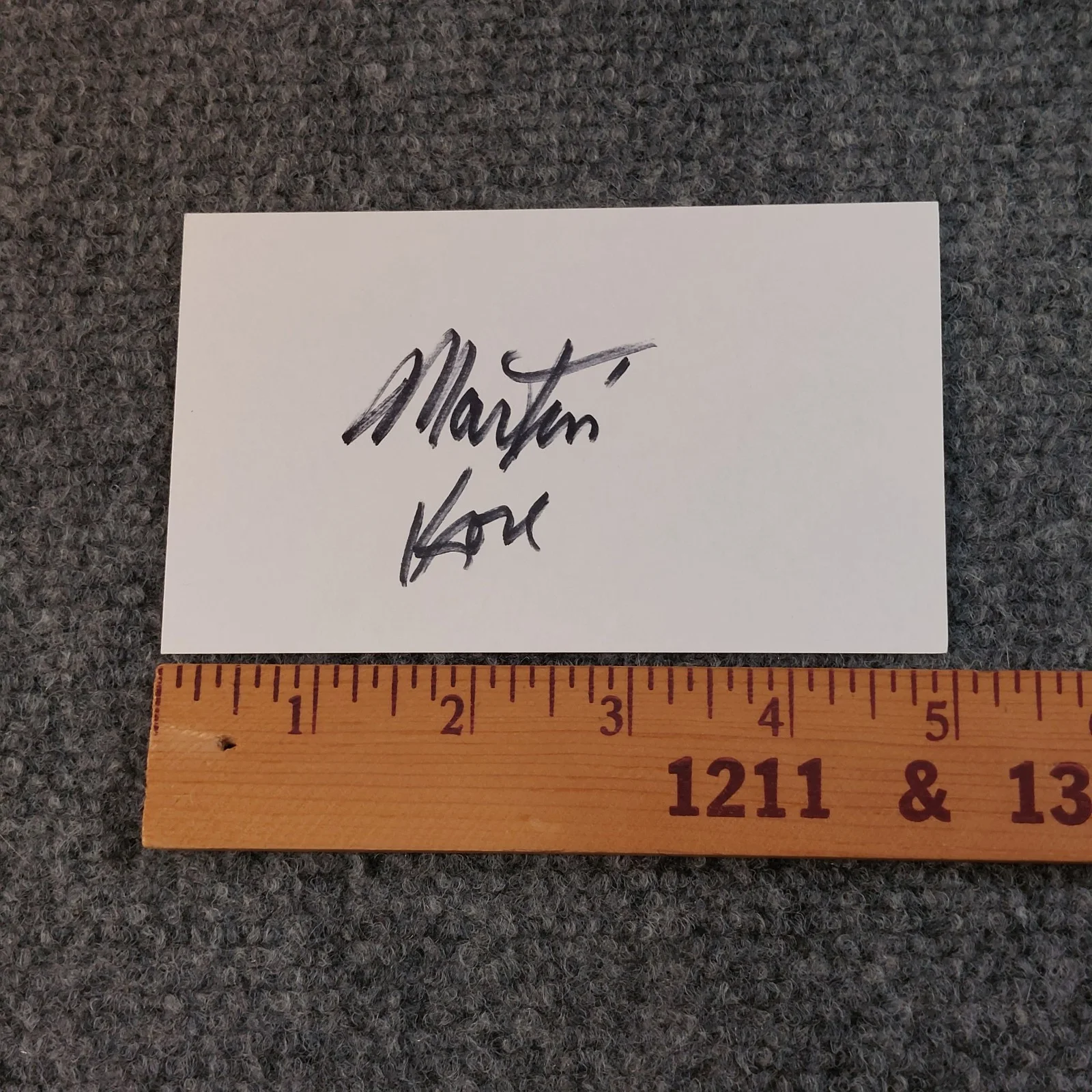 Martin Kove — Cobra Kai SIGNED Martin Kove 3x5 Index Card Autographed The Karate Kid Sensei, image 3