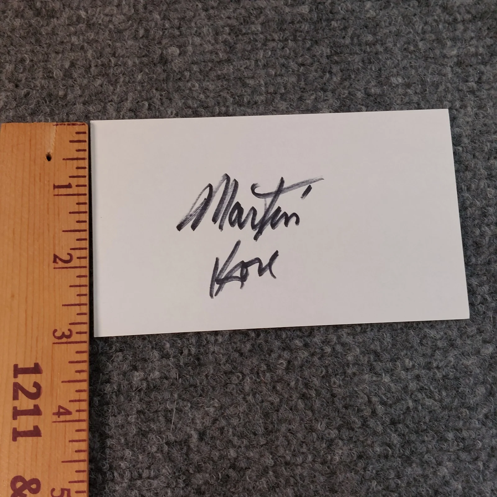 Martin Kove — Cobra Kai SIGNED Martin Kove 3x5 Index Card Autographed The Karate Kid Sensei, image 4