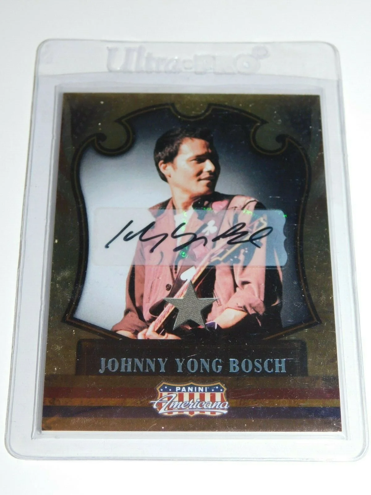 Johnny Yong Bosch — Power Rangers SIGNED RELIC AUTO Johnny Yong Bosch Autographed Panini GreenRanger