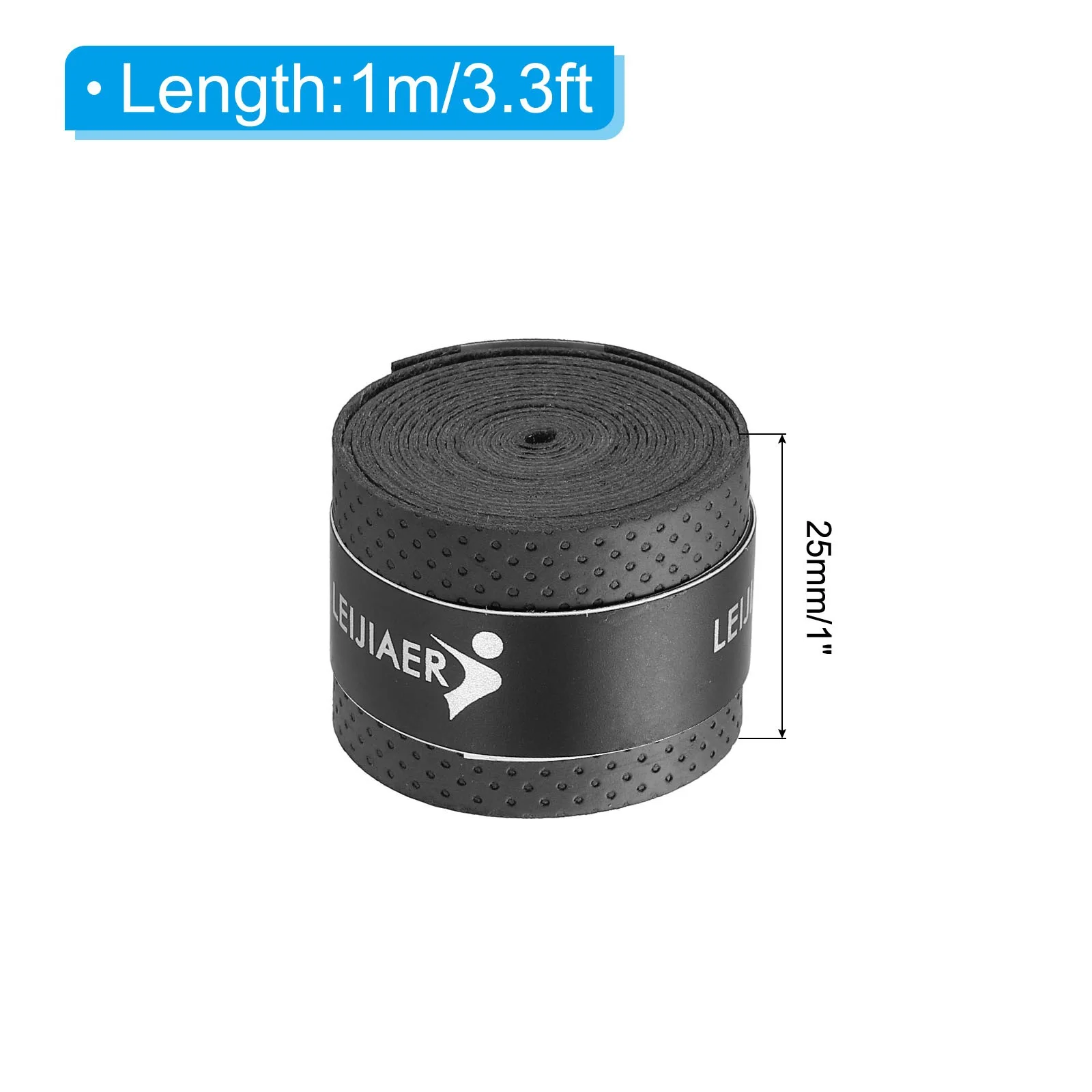 6pcs Drum Stick Tape Drumstick Grips Wrap Anti Slip 1" Width 3.3ft Black, image 2