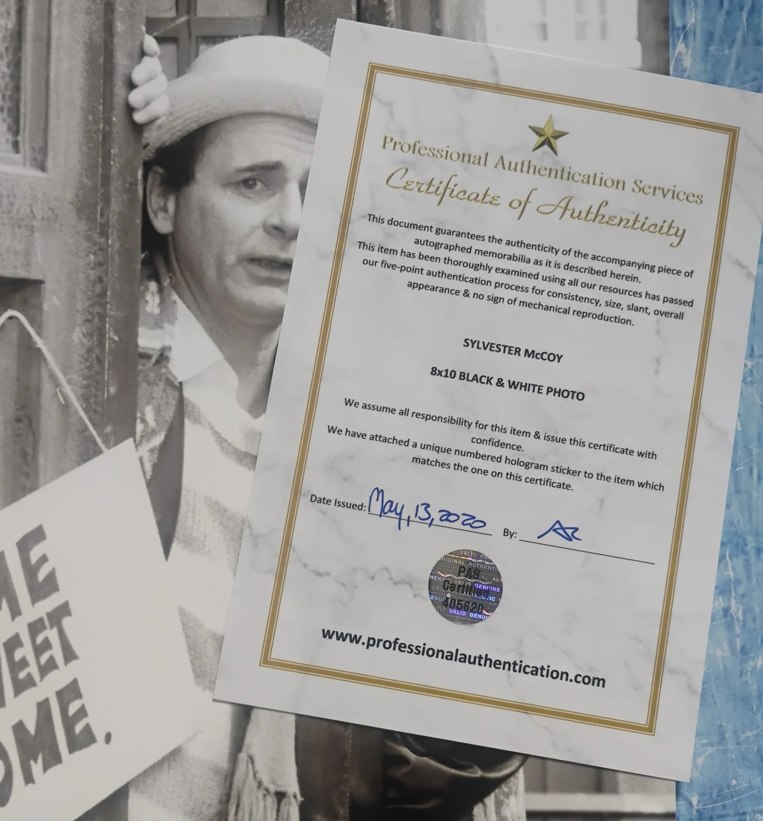 Sylvester McCoy Hand Signed 8x10 Photo COA Doctor Who NO US TARIFFS, image 4
