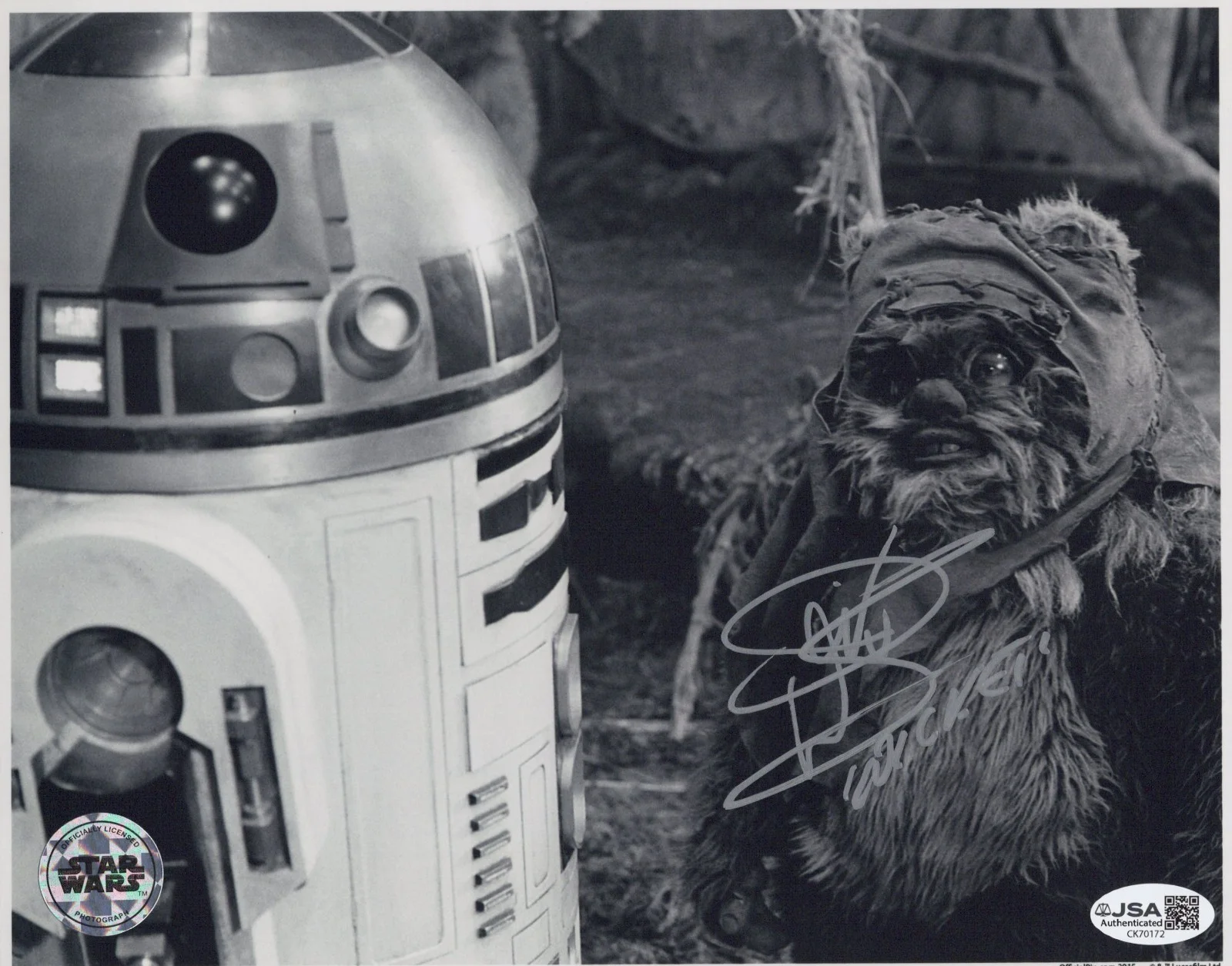 Warwick Davis — Star Wars - Official Pix - Warwick Davis signed Wicket 8x10 photo JSA COA