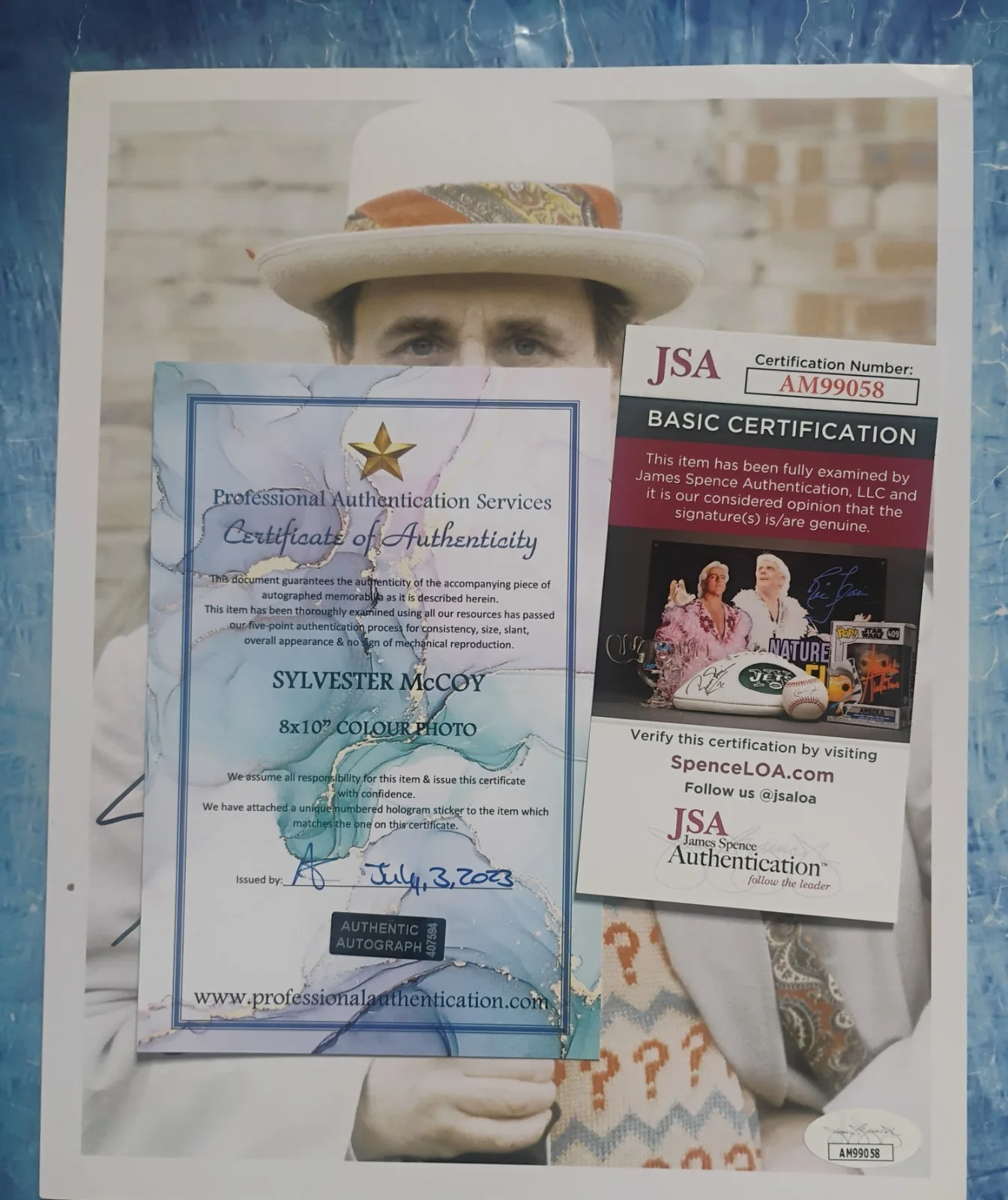 Sylvester McCoy Hand Signed 8x10 Photo JSA COA Doctor Who NO US TARIFFS, изображение 4