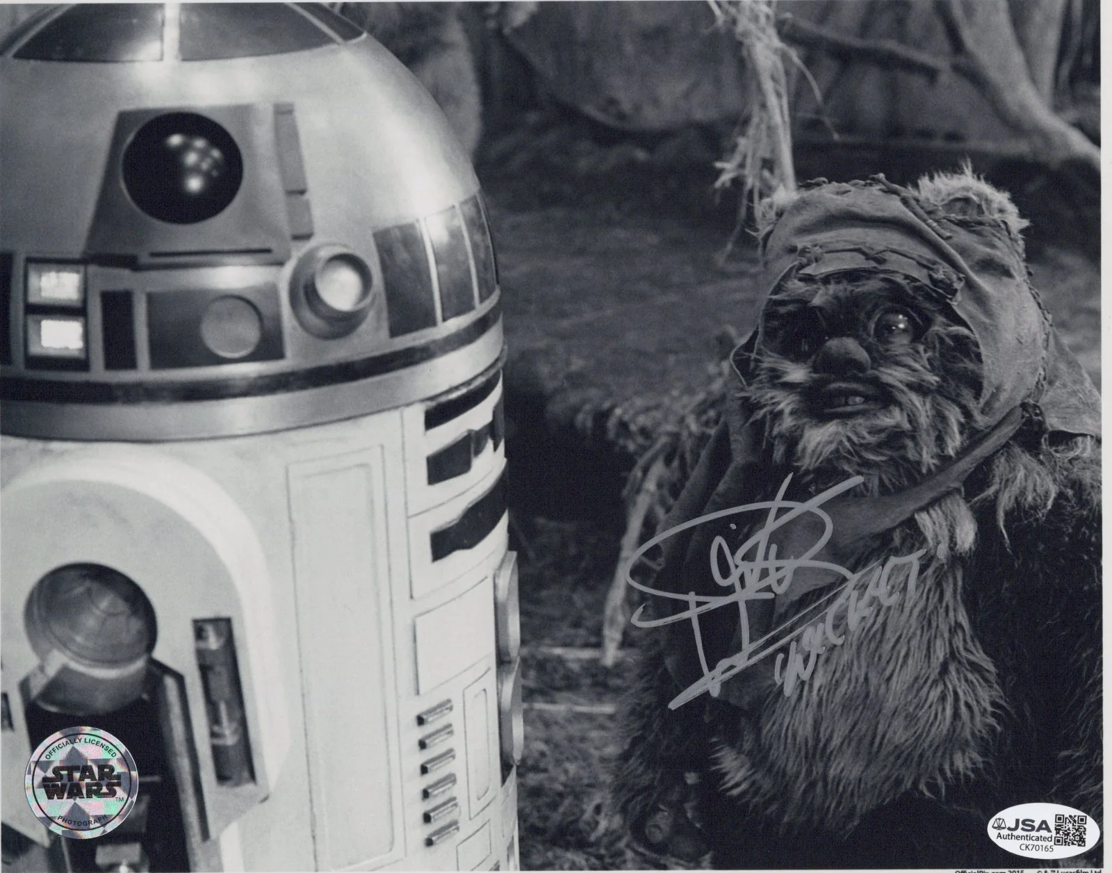 Warwick Davis — Star Wars - Official Pix - Warwick Davis signed Wicket 8x10 photo JSA COA